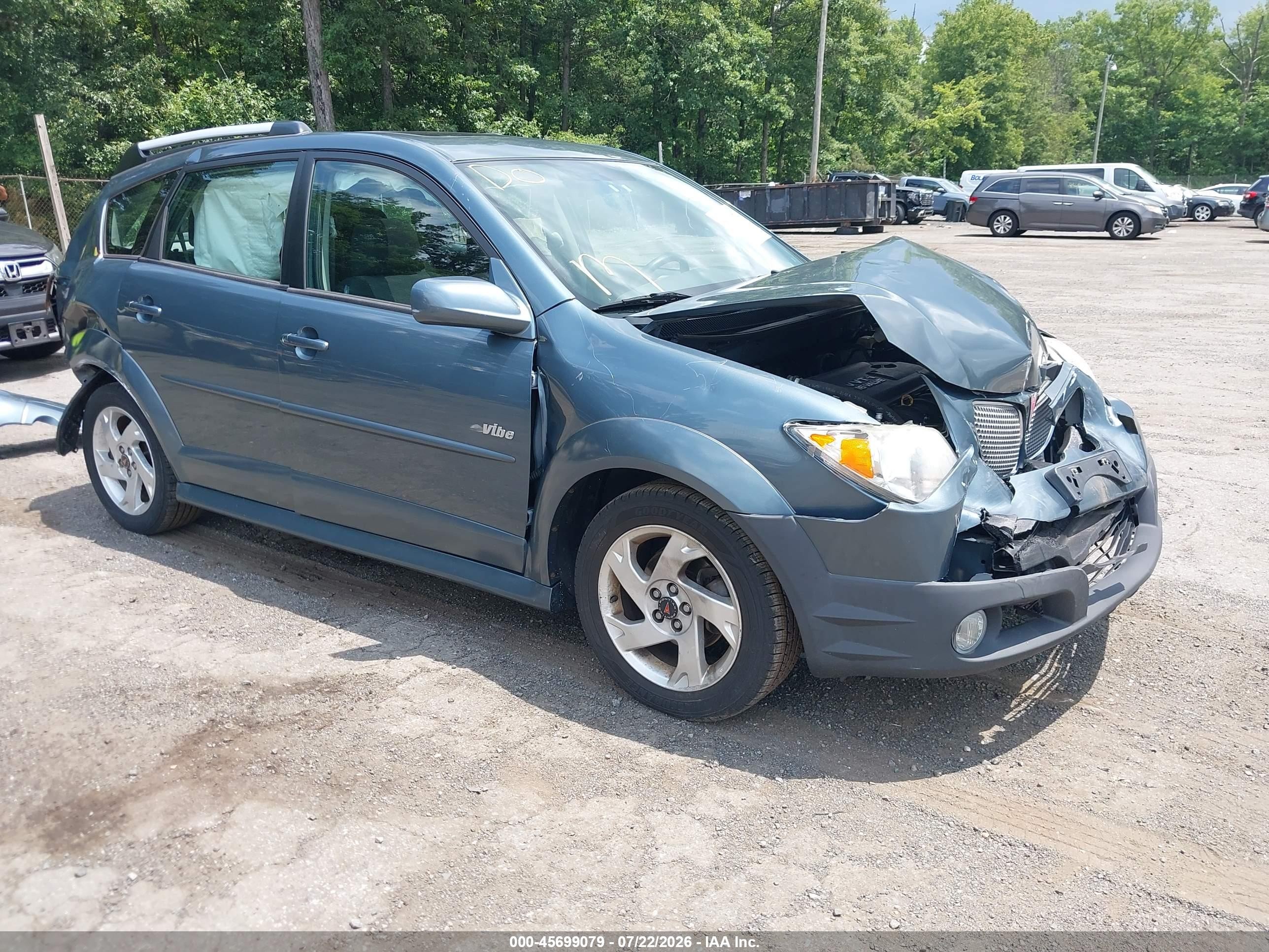 2007 Pontiac Vibe   Light Blue vin: 5Y2SL67817Z426140