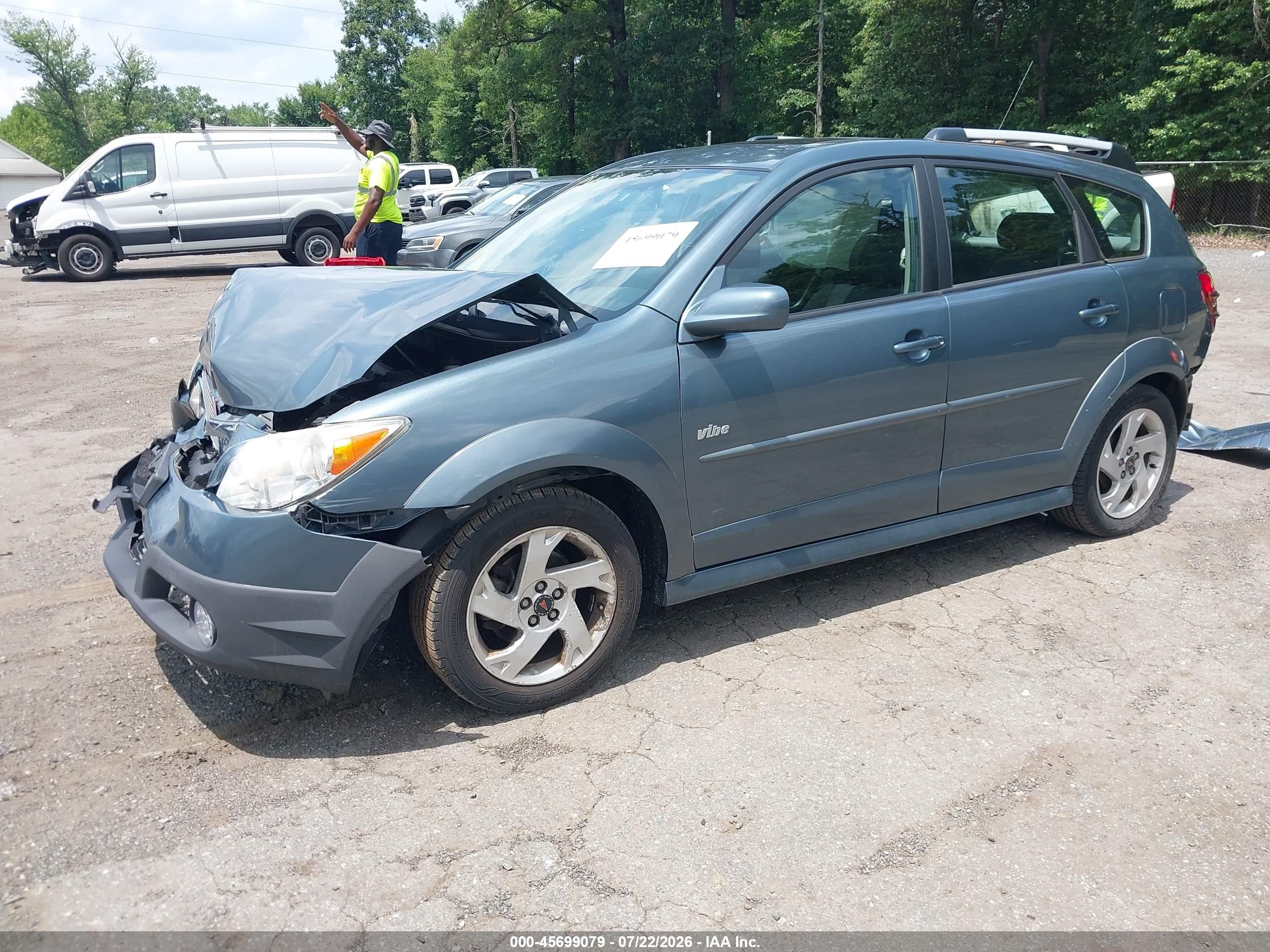 2007 Pontiac Vibe   Light Blue vin: 5Y2SL67817Z426140