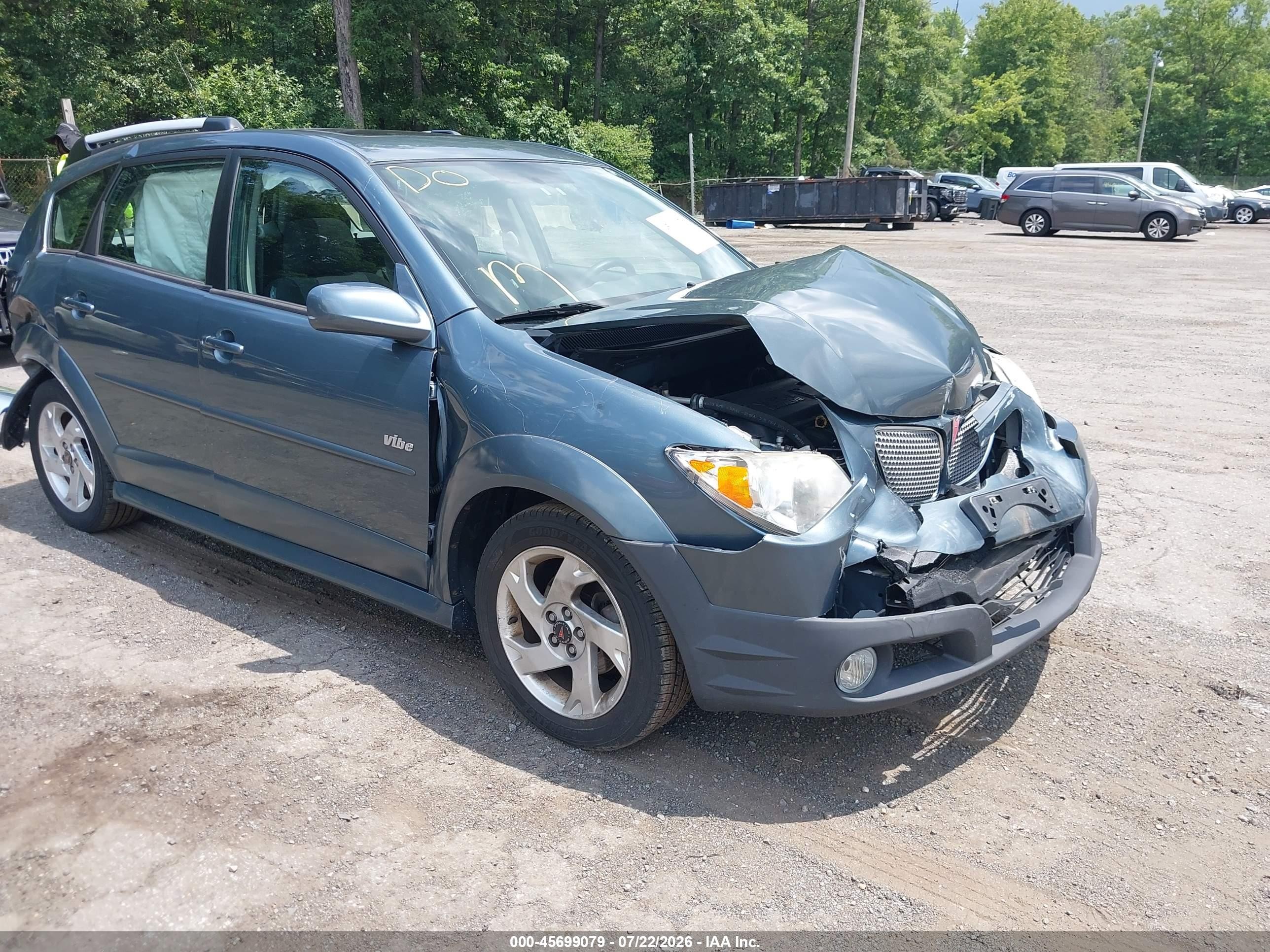 2007 Pontiac Vibe   Light Blue vin: 5Y2SL67817Z426140