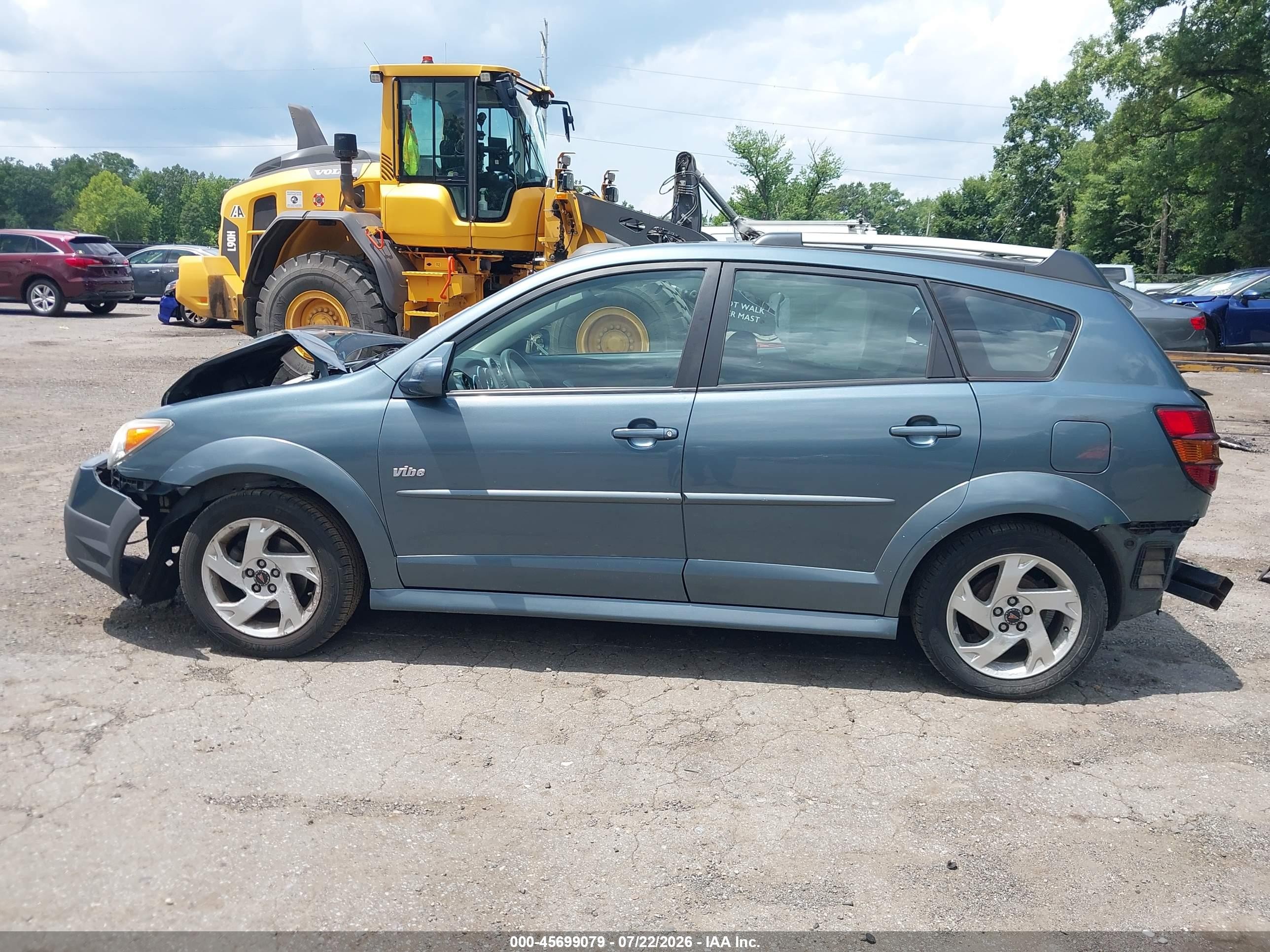 2007 Pontiac Vibe   Light Blue vin: 5Y2SL67817Z426140