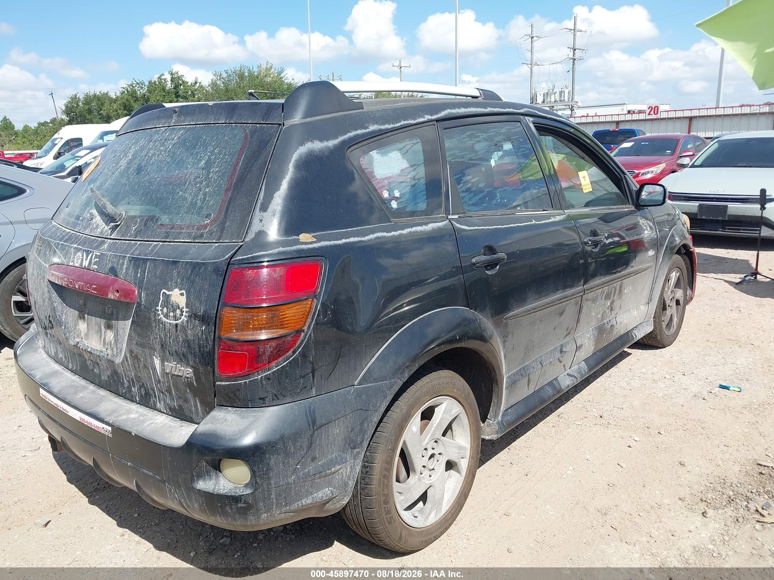 2007 Pontiac Vibe   Black vin: 5Y2SL67837Z401823