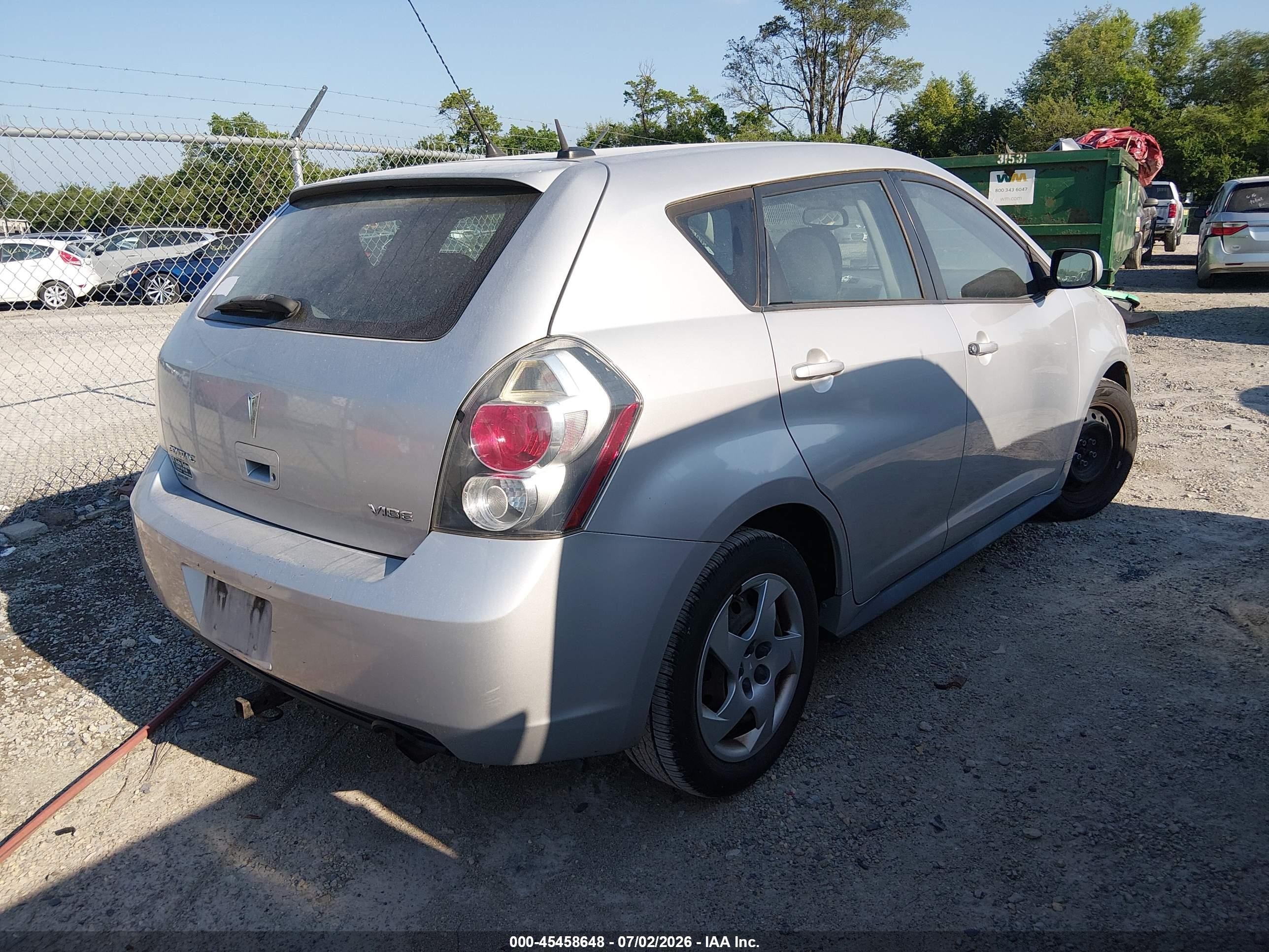 2009 Pontiac Vibe   Silver vin: 5Y2SL67849Z451584