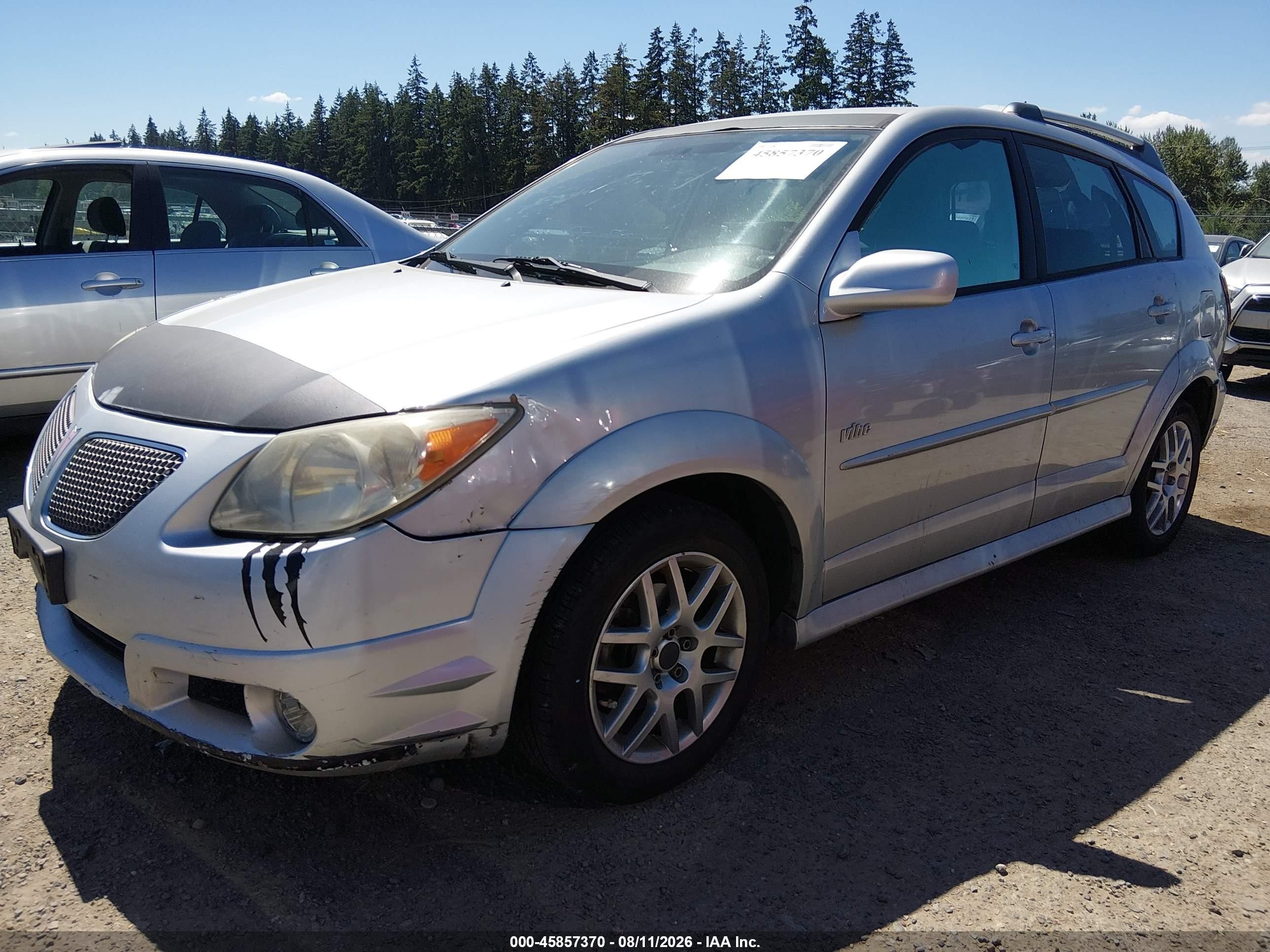 2007 Pontiac Vibe   Silver vin: 5Y2SL67857Z432457