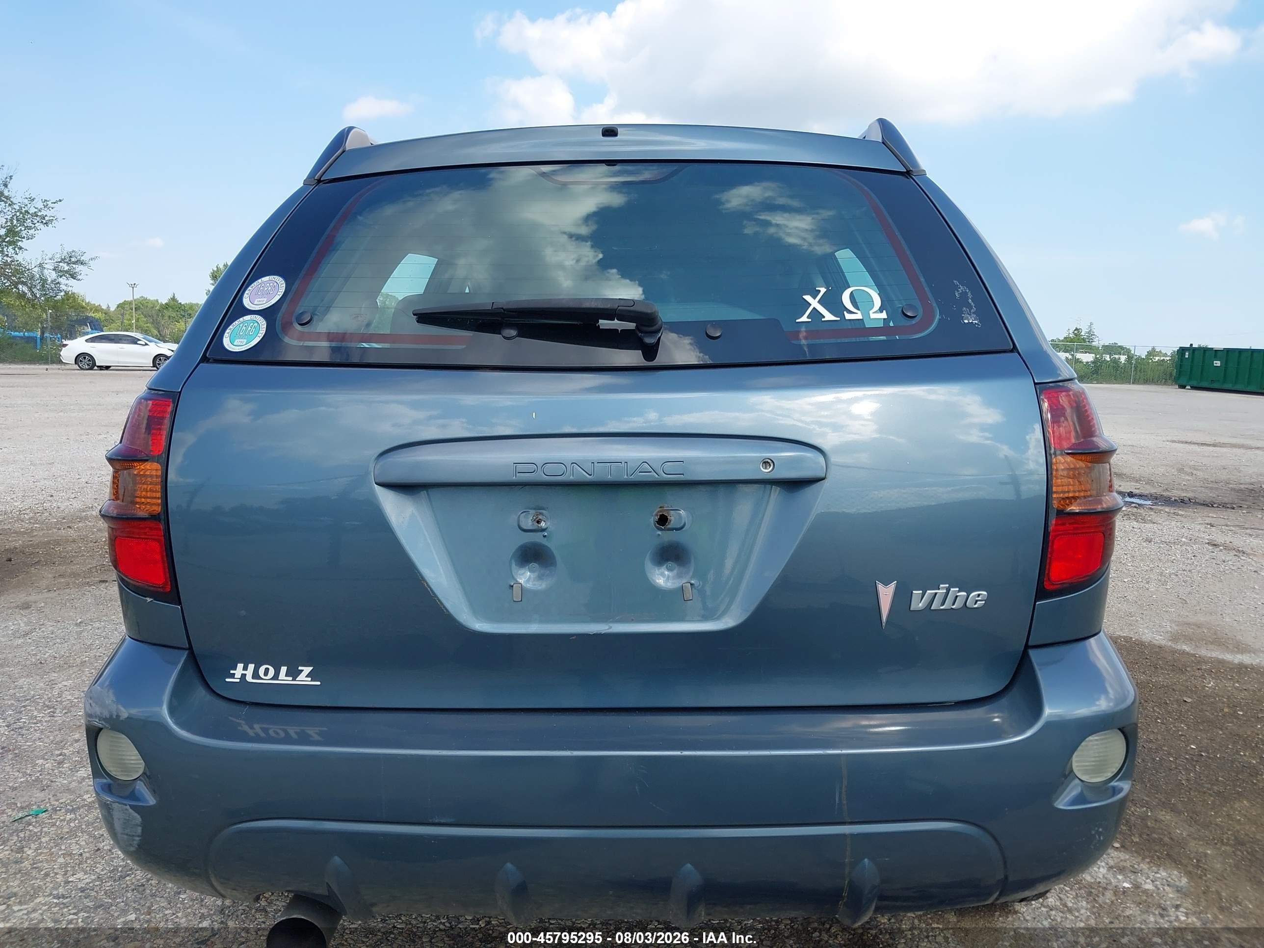 2008 Pontiac Vibe   Зеленый vin: 5Y2SL67858Z411691
