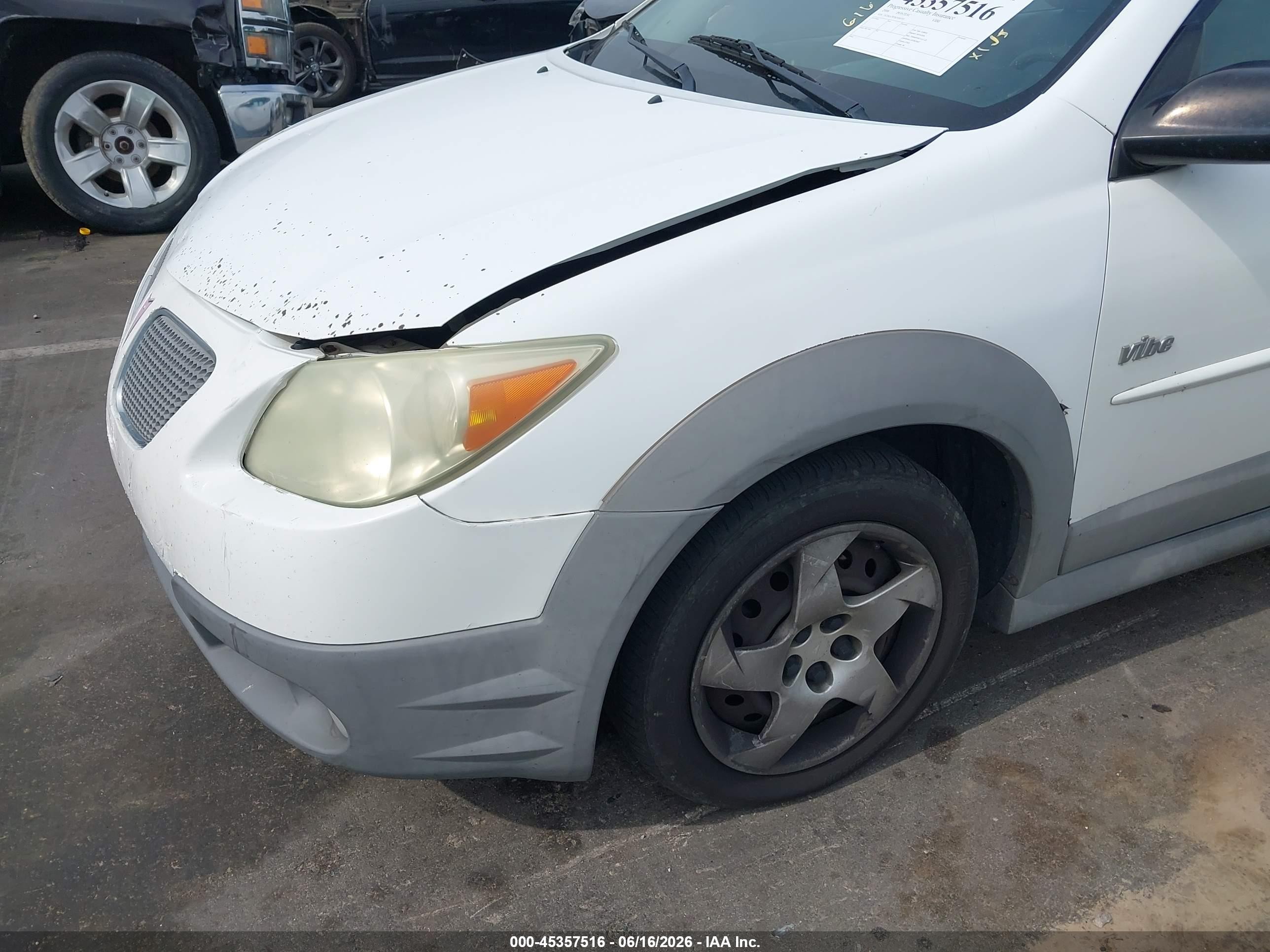 2006 Pontiac Vibe   White vin: 5Y2SL67876Z456550