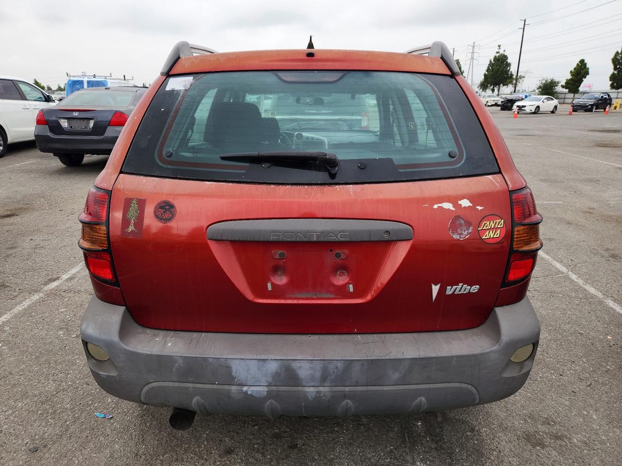 2008 Pontiac Vibe Red vin: 5Y2SL67898Z422290
