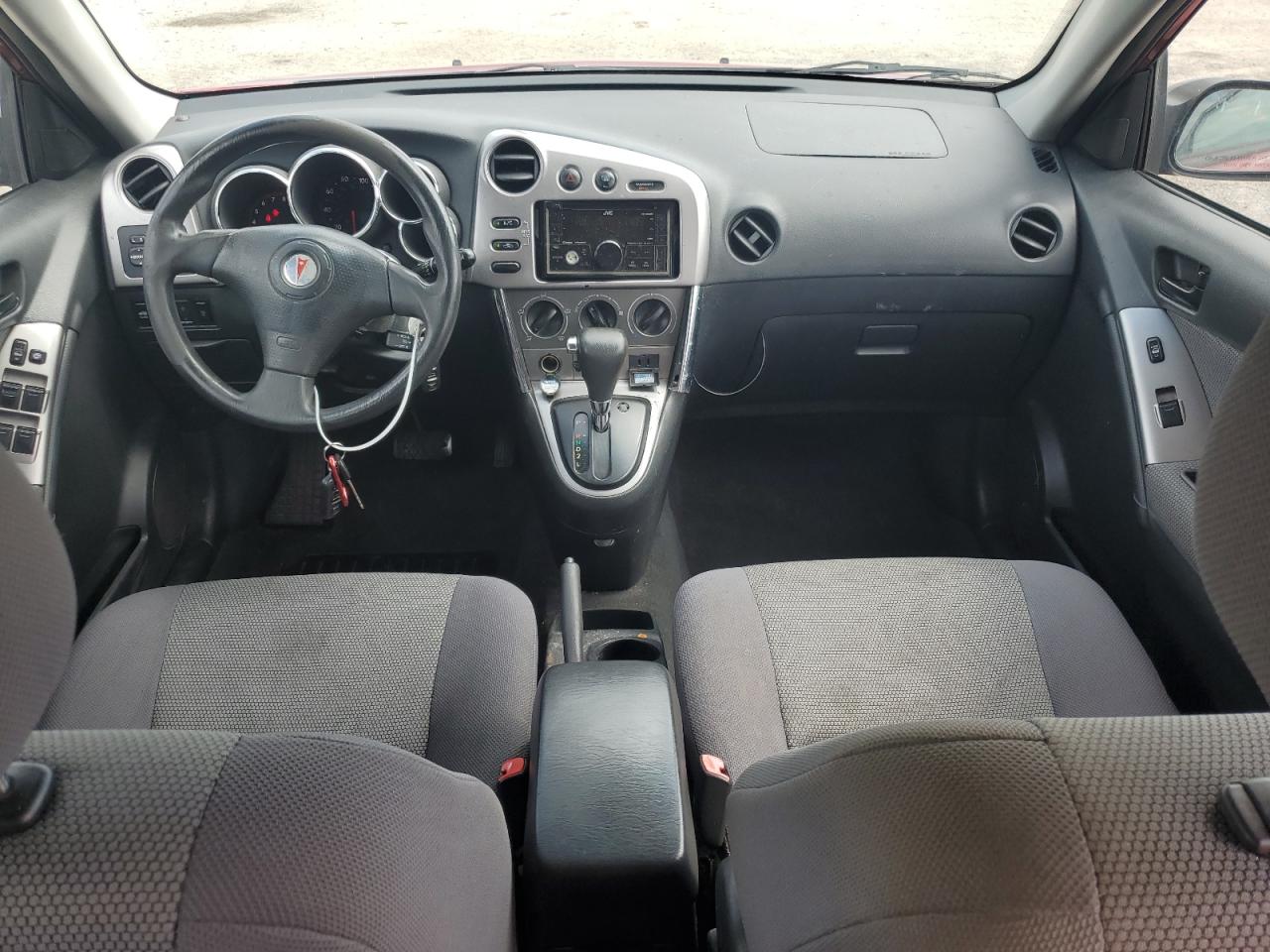 2008 Pontiac Vibe Burgundy vin: 5Y2SL678X8Z419298 Damage: Left Front Seat, Stained, Permanent