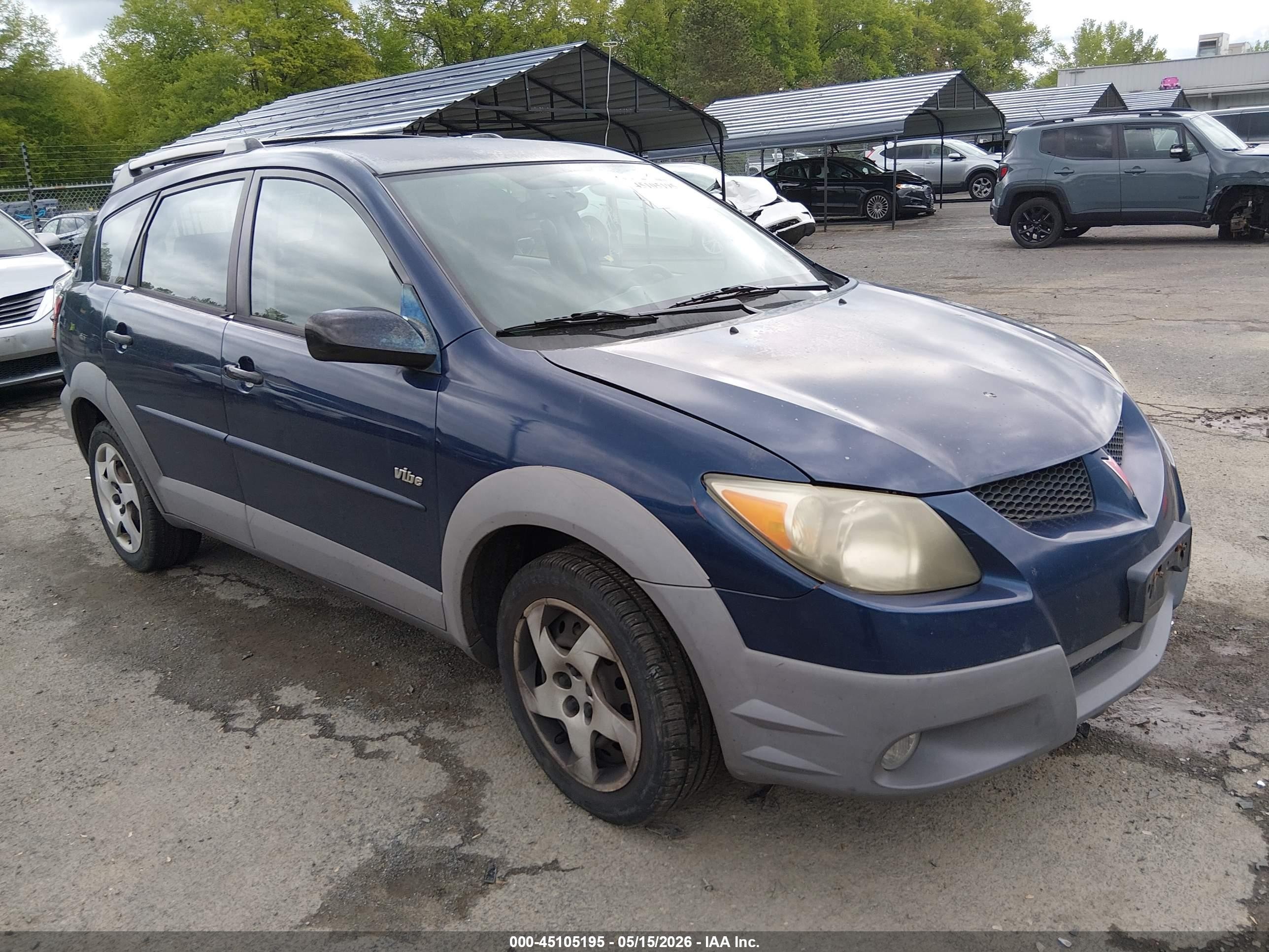 2003 Pontiac Vibe   Blue vin: 5Y2SM62853Z472343