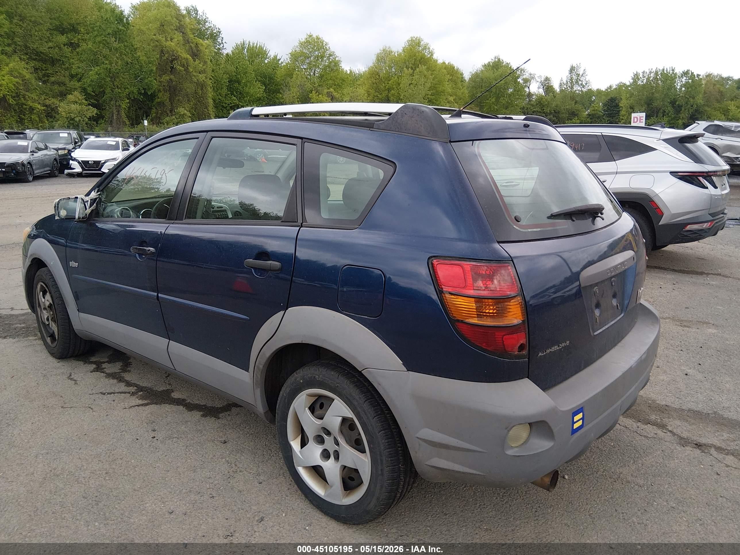 2003 Pontiac Vibe   Blue vin: 5Y2SM62853Z472343