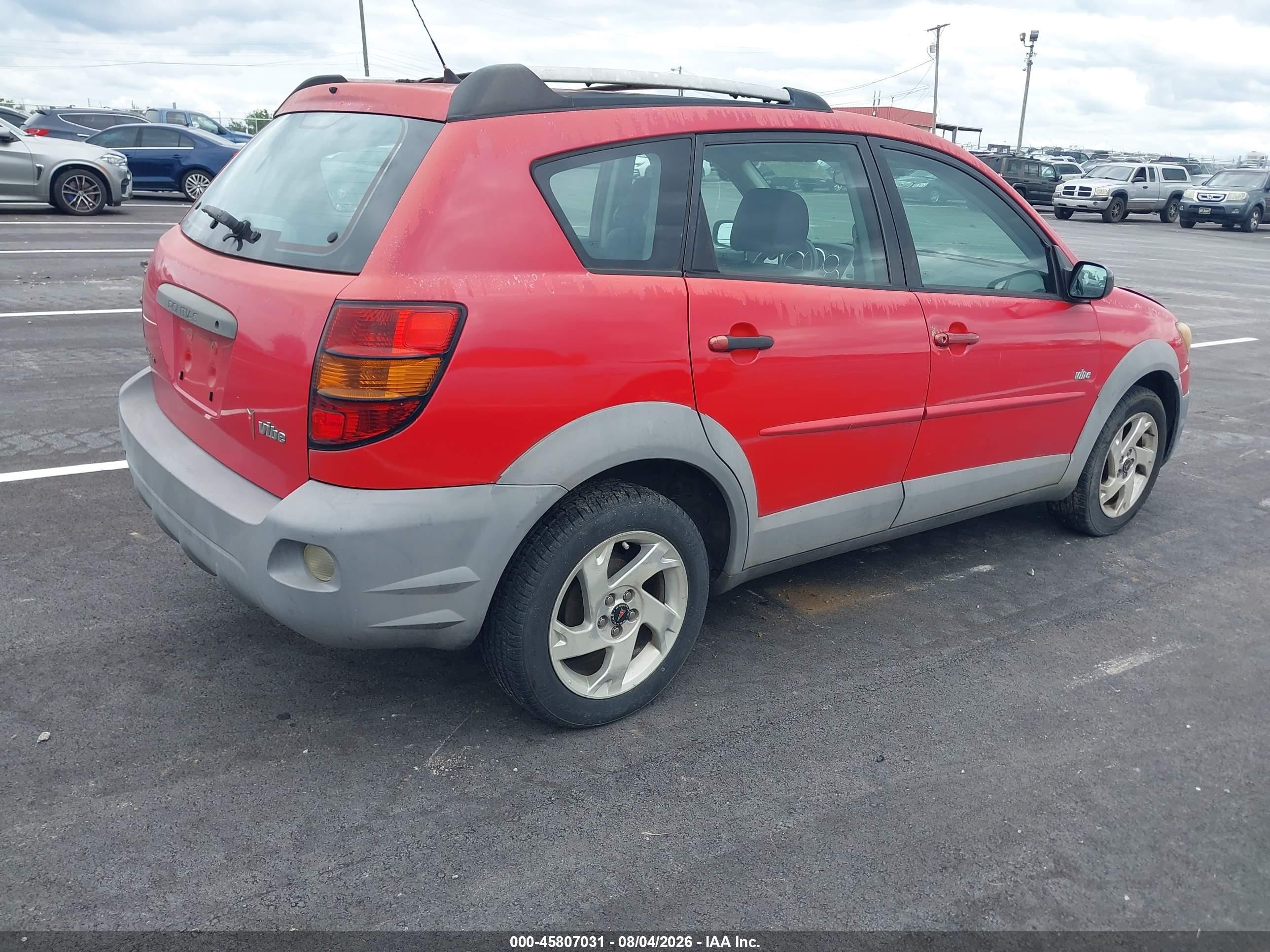 2003 Pontiac Vibe   Red vin: 5Y2SM62883Z417255