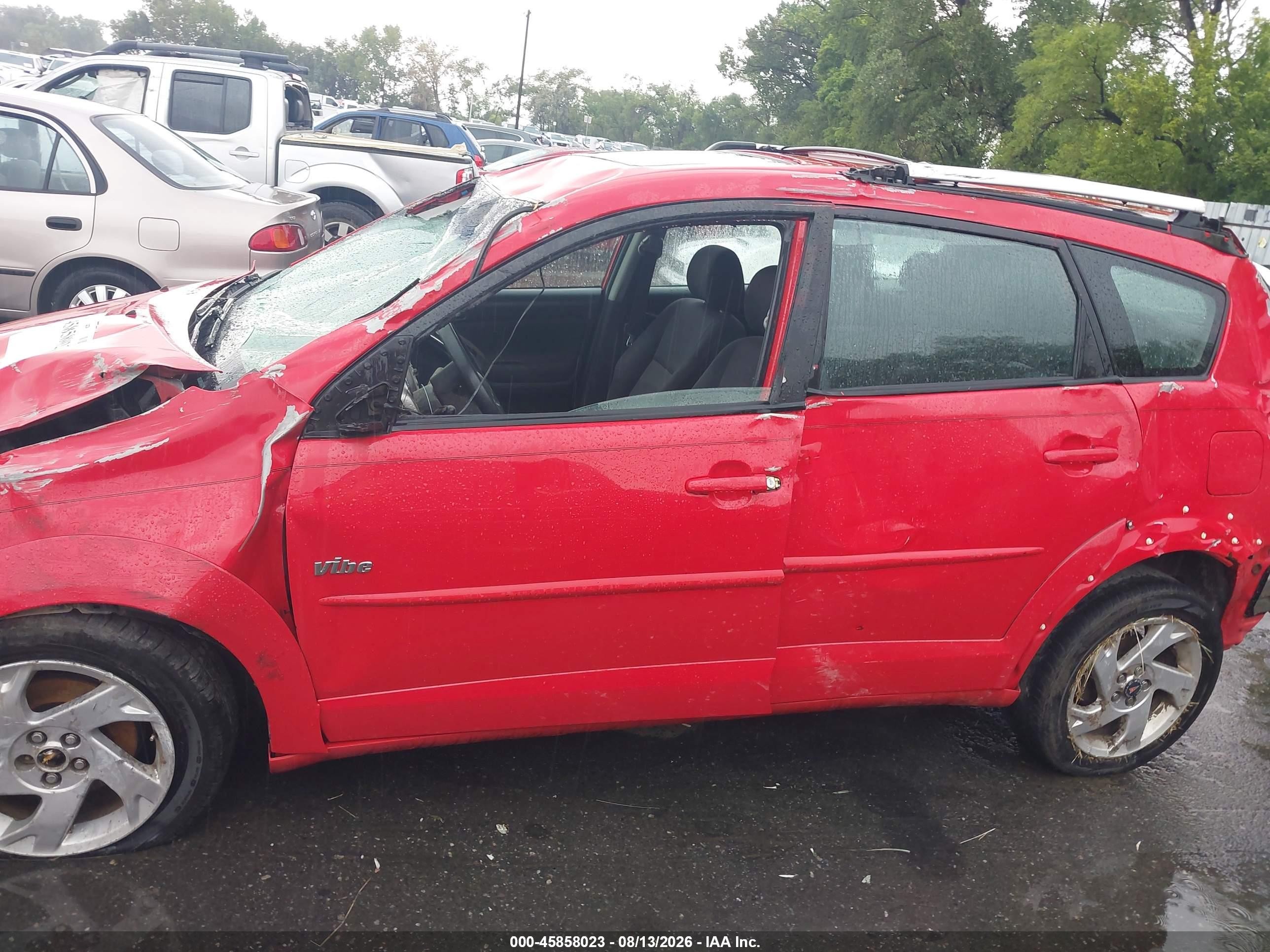2004 Pontiac Vibe   Красный vin: 5Y2SM62894Z445003