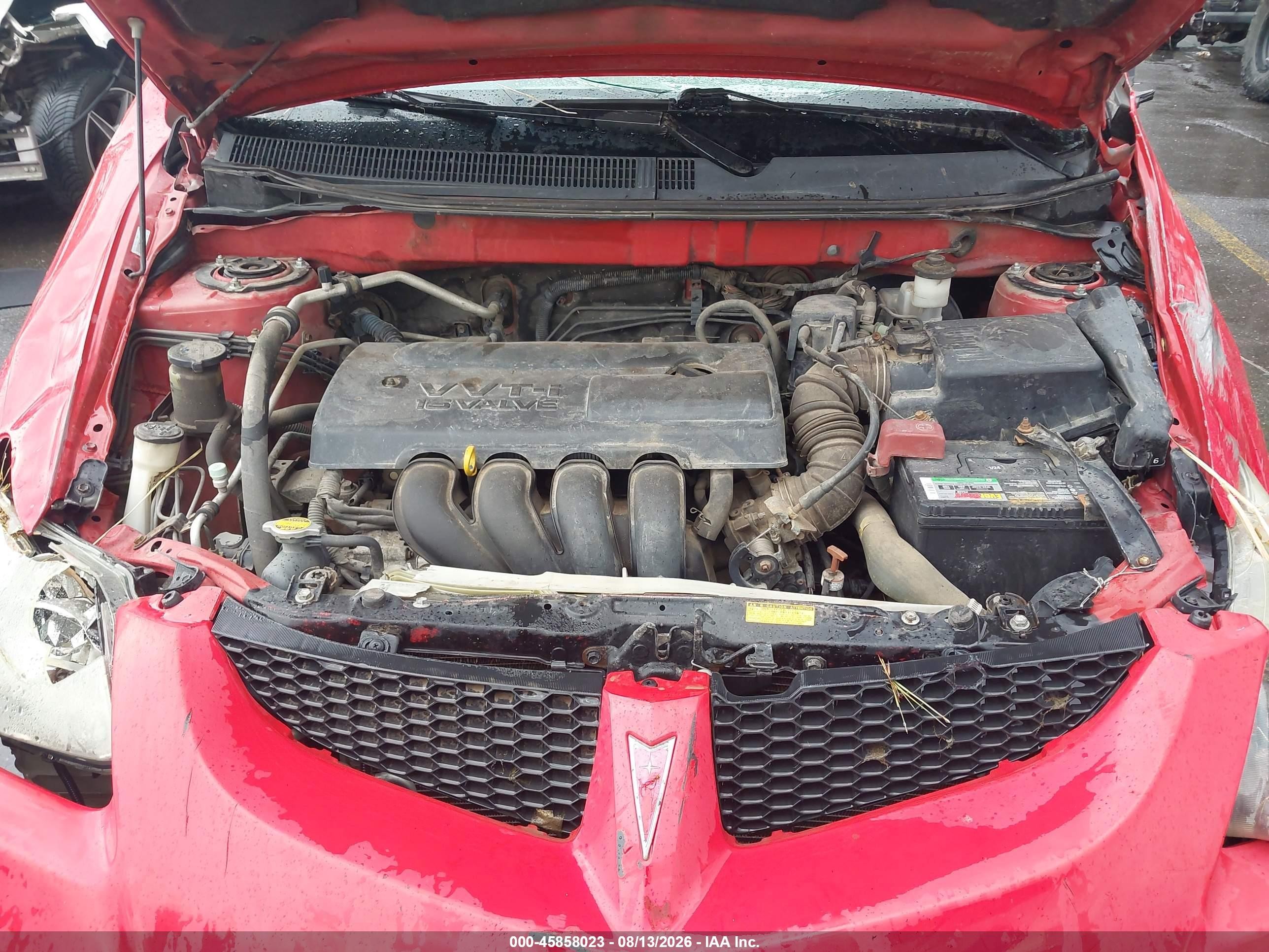 2004 Pontiac Vibe   Красный vin: 5Y2SM62894Z445003