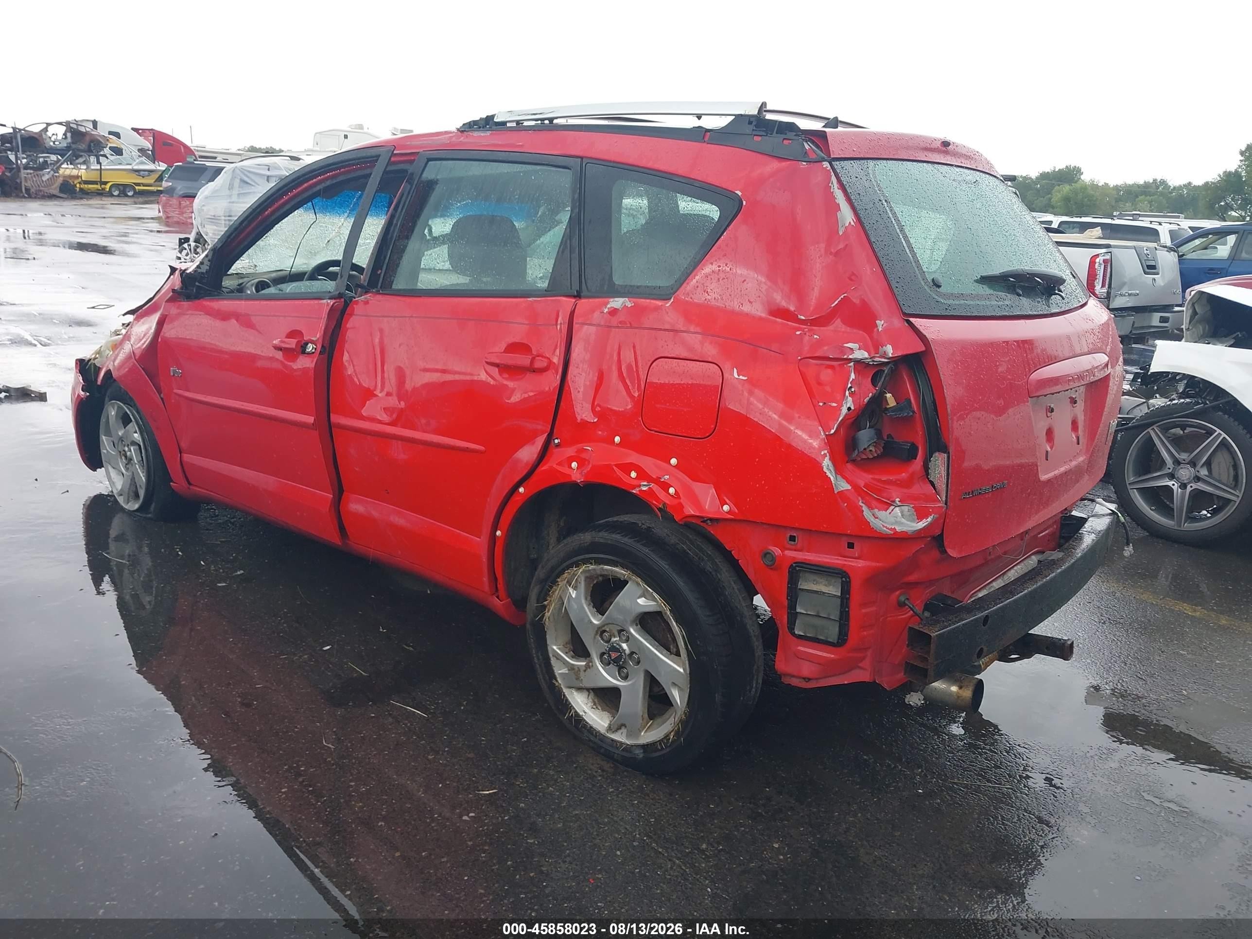 2004 Pontiac Vibe   Красный vin: 5Y2SM62894Z445003