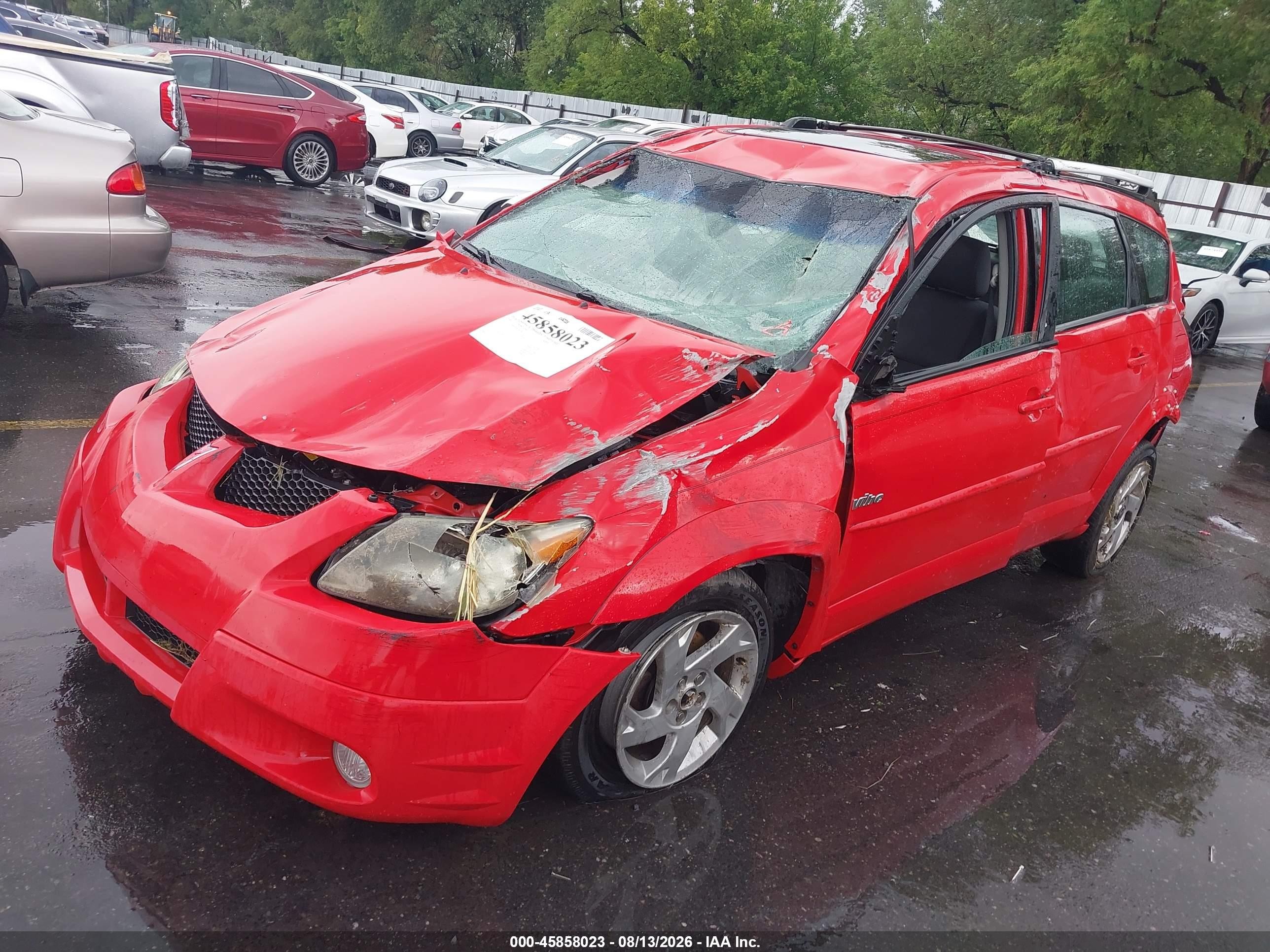 2004 Pontiac Vibe   Красный vin: 5Y2SM62894Z445003