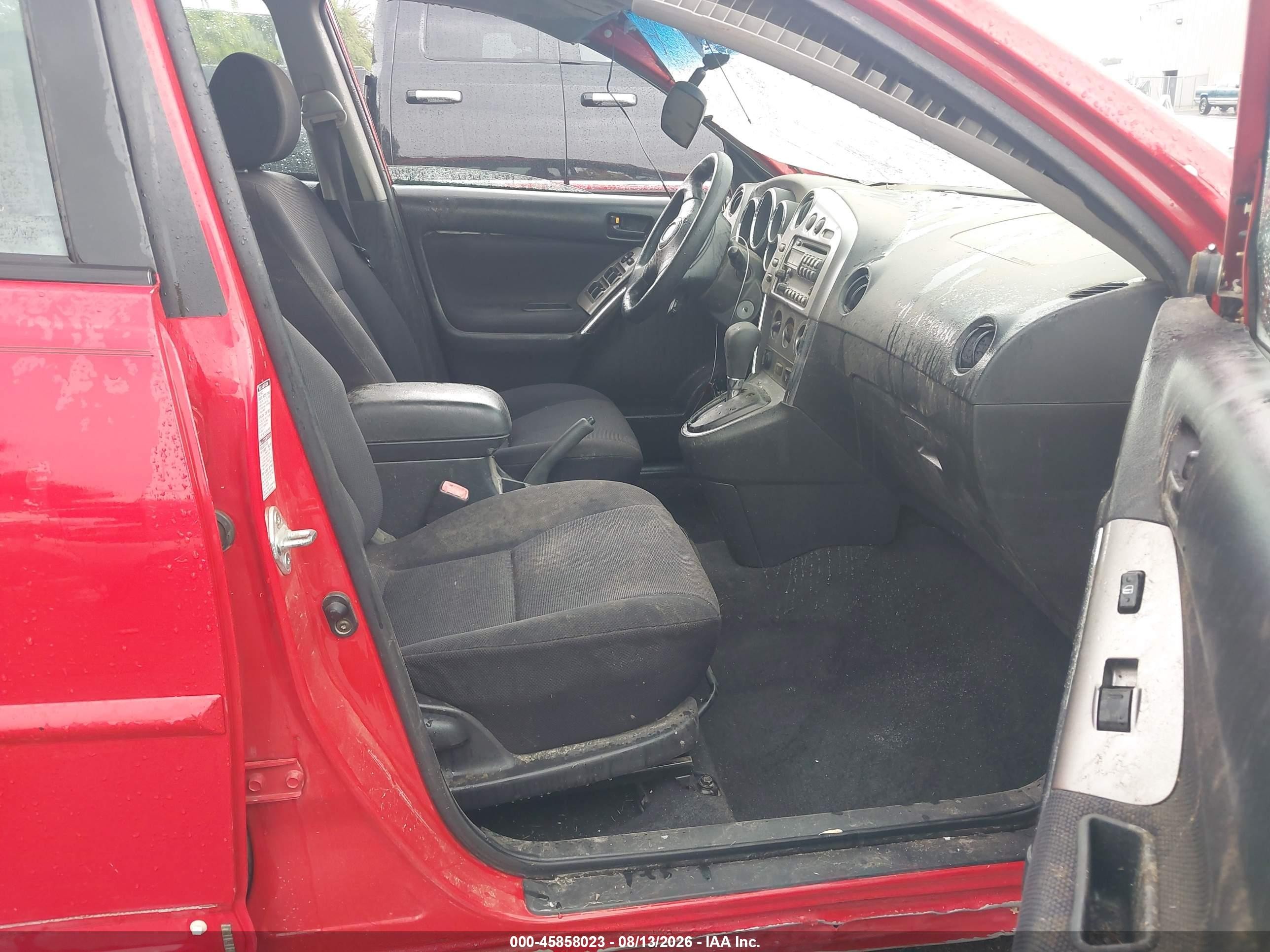 2004 Pontiac Vibe   Красный vin: 5Y2SM62894Z445003