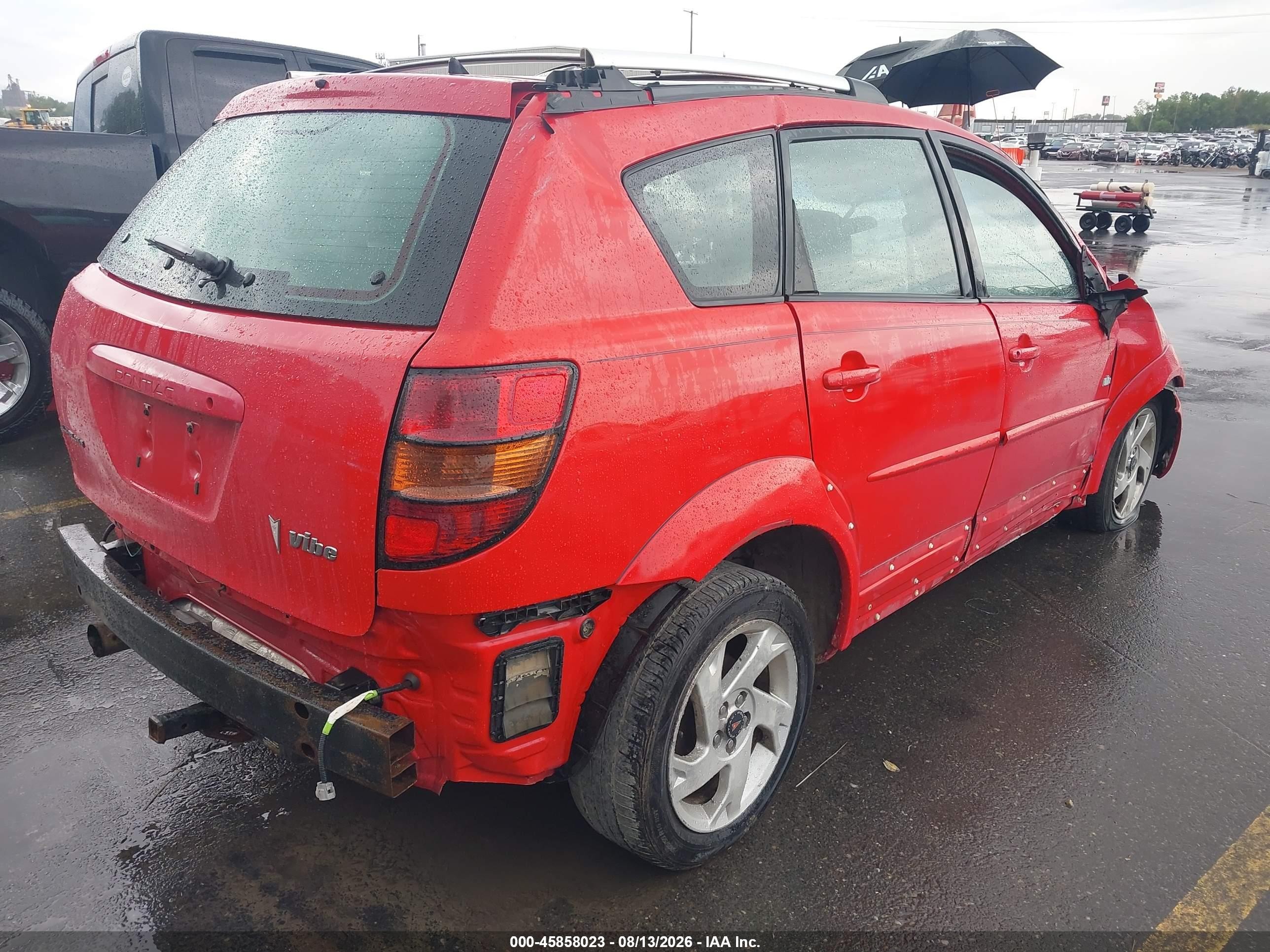 2004 Pontiac Vibe   Красный vin: 5Y2SM62894Z445003