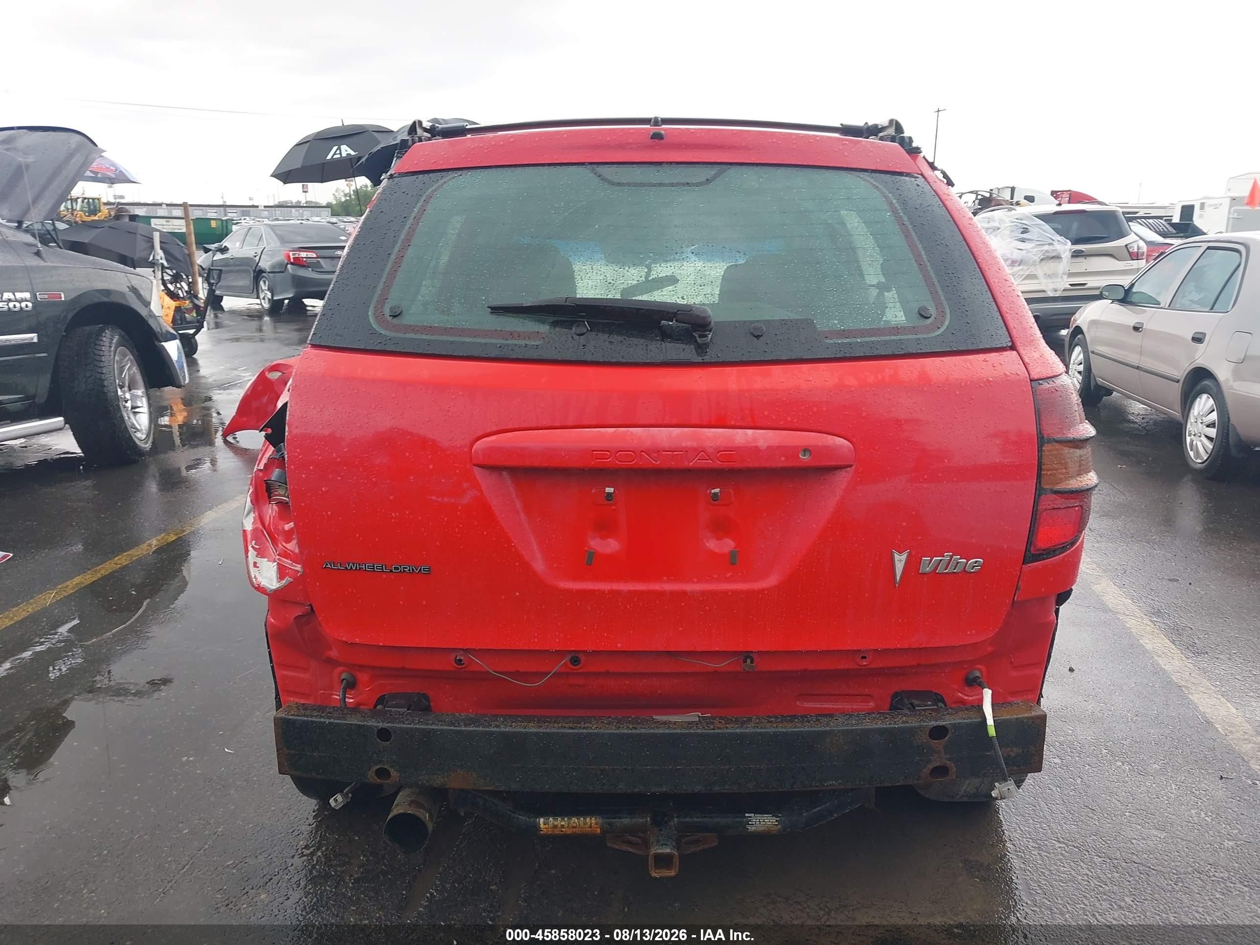 2004 Pontiac Vibe   Красный vin: 5Y2SM62894Z445003
