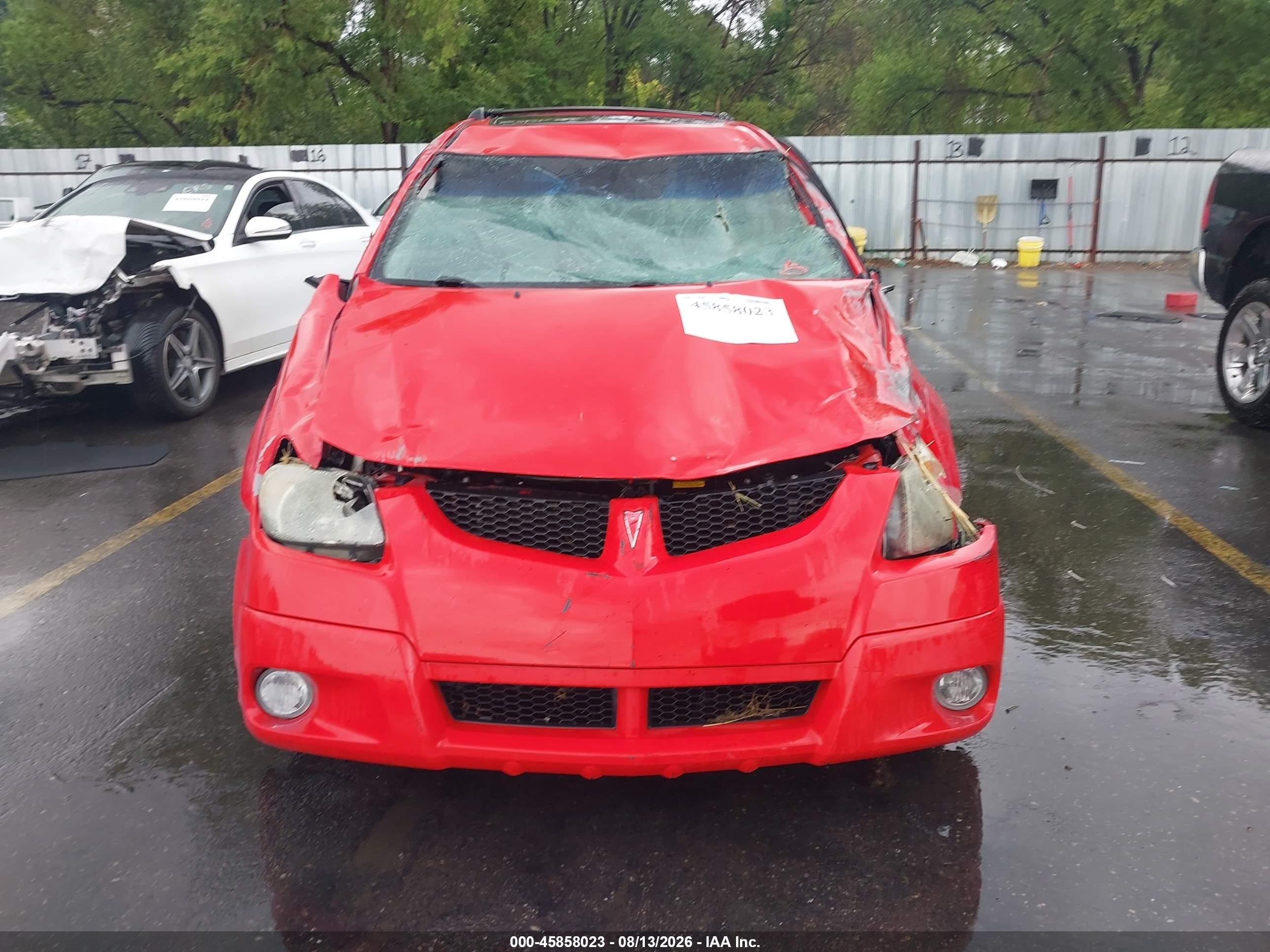 2004 Pontiac Vibe   Красный vin: 5Y2SM62894Z445003