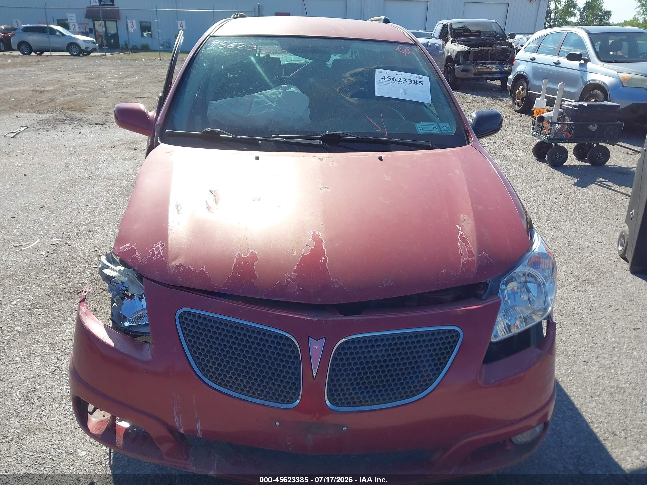 2006 Pontiac Vibe   Red vin: 5Y2SM65856Z411316