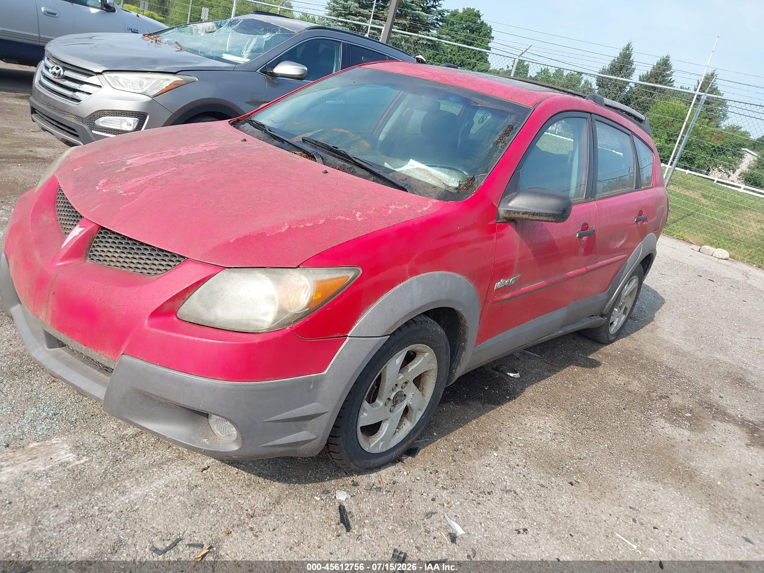 2003 Pontiac Vibe Gt Red vin: 5Y2SN64L23Z420246