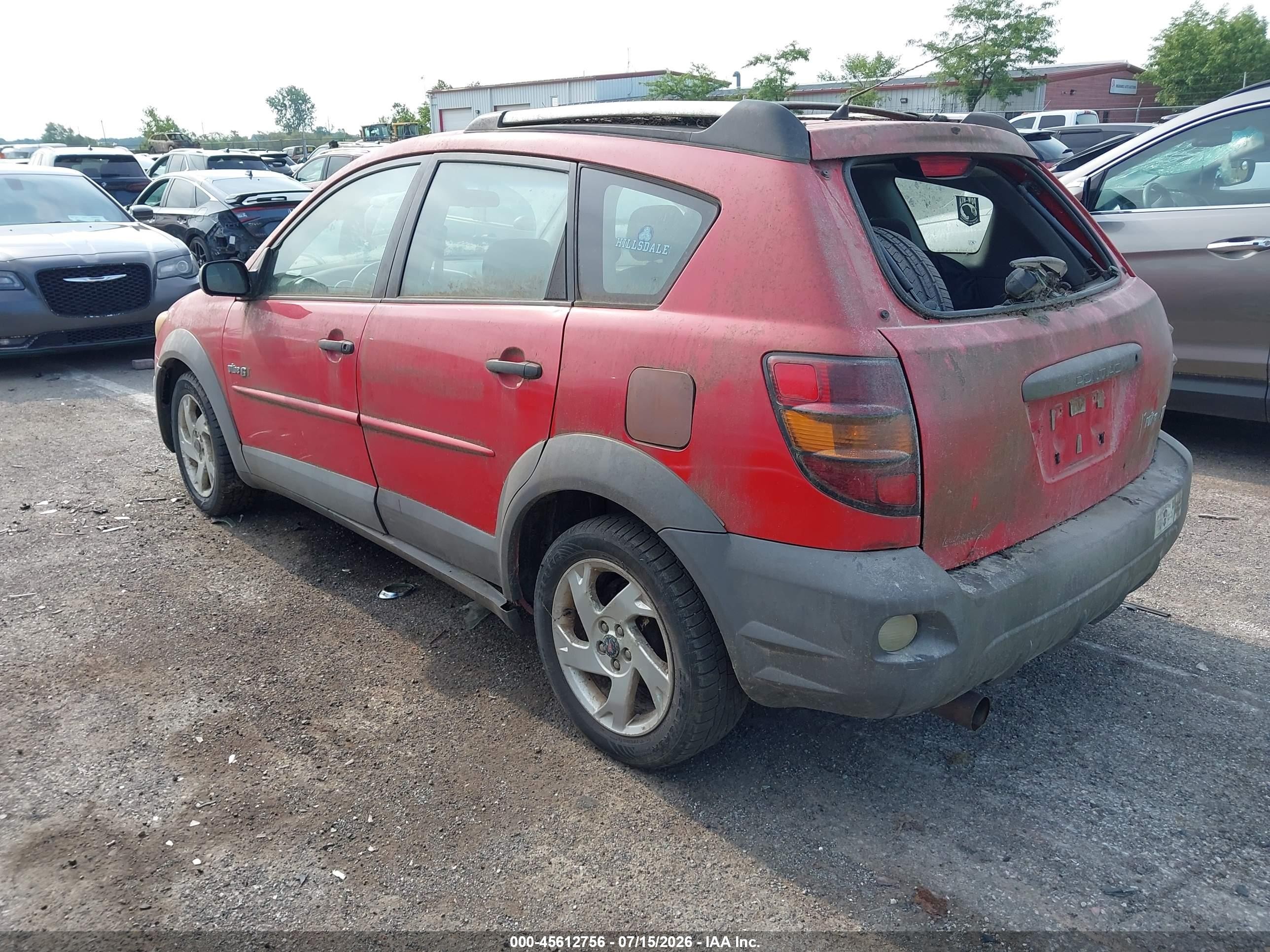 2003 Pontiac Vibe Gt Red vin: 5Y2SN64L23Z420246