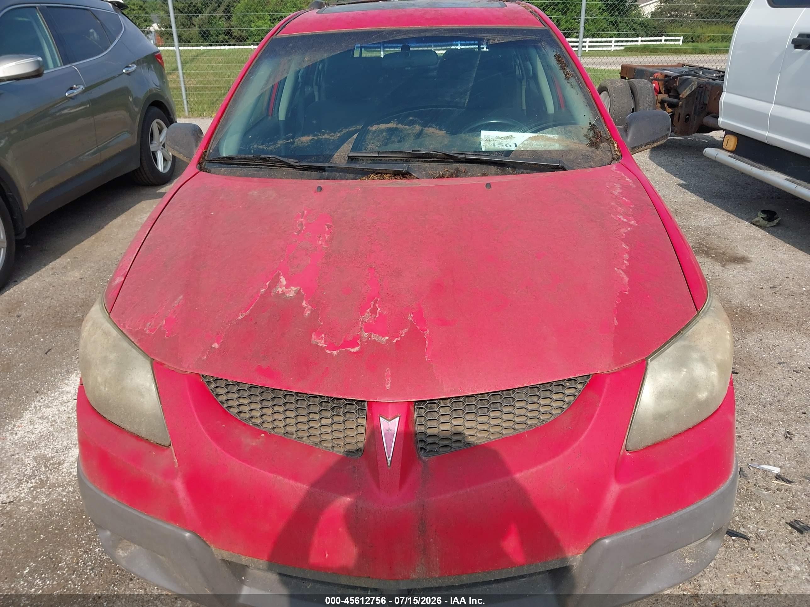 2003 Pontiac Vibe Gt Red vin: 5Y2SN64L23Z420246