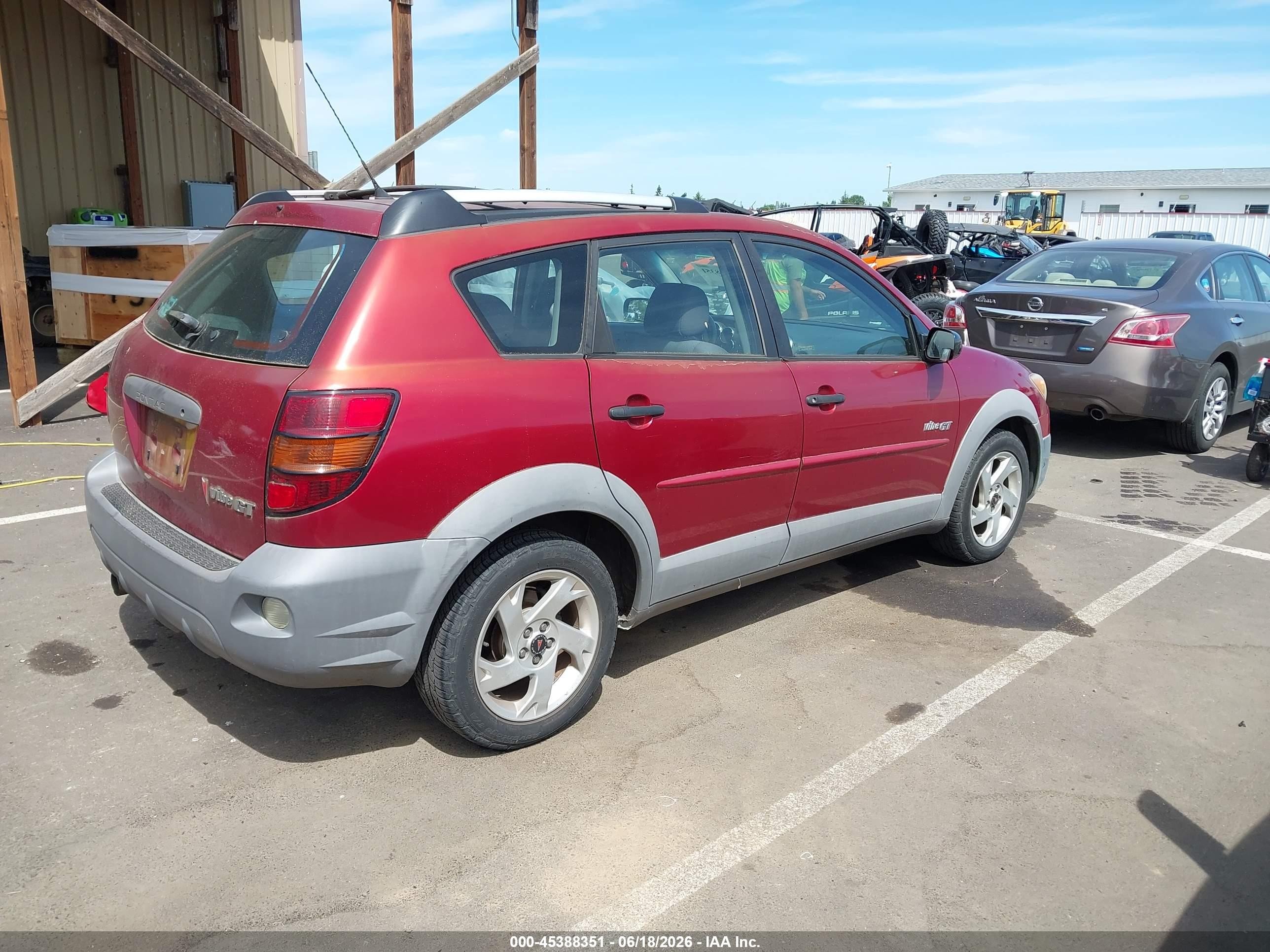 2003 Pontiac Vibe Gt Red vin: 5Y2SN64L73Z405385