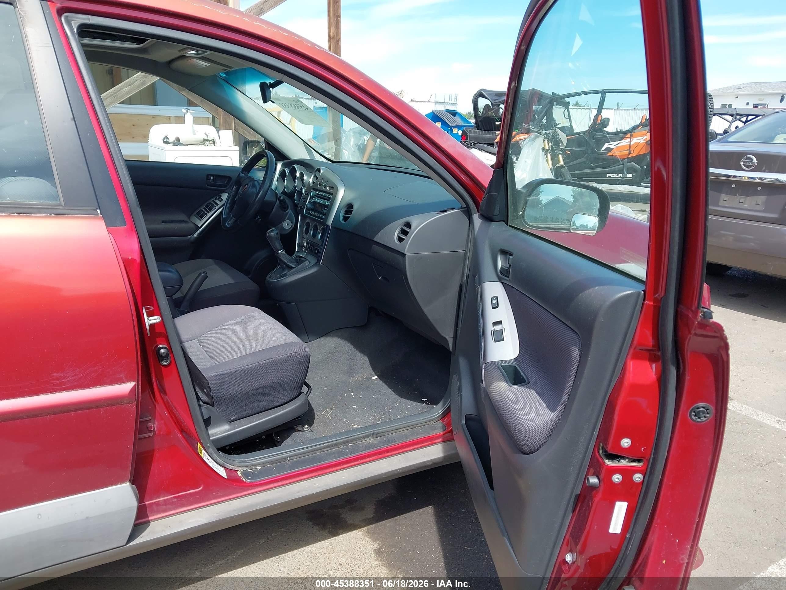 2003 Pontiac Vibe Gt Red vin: 5Y2SN64L73Z405385