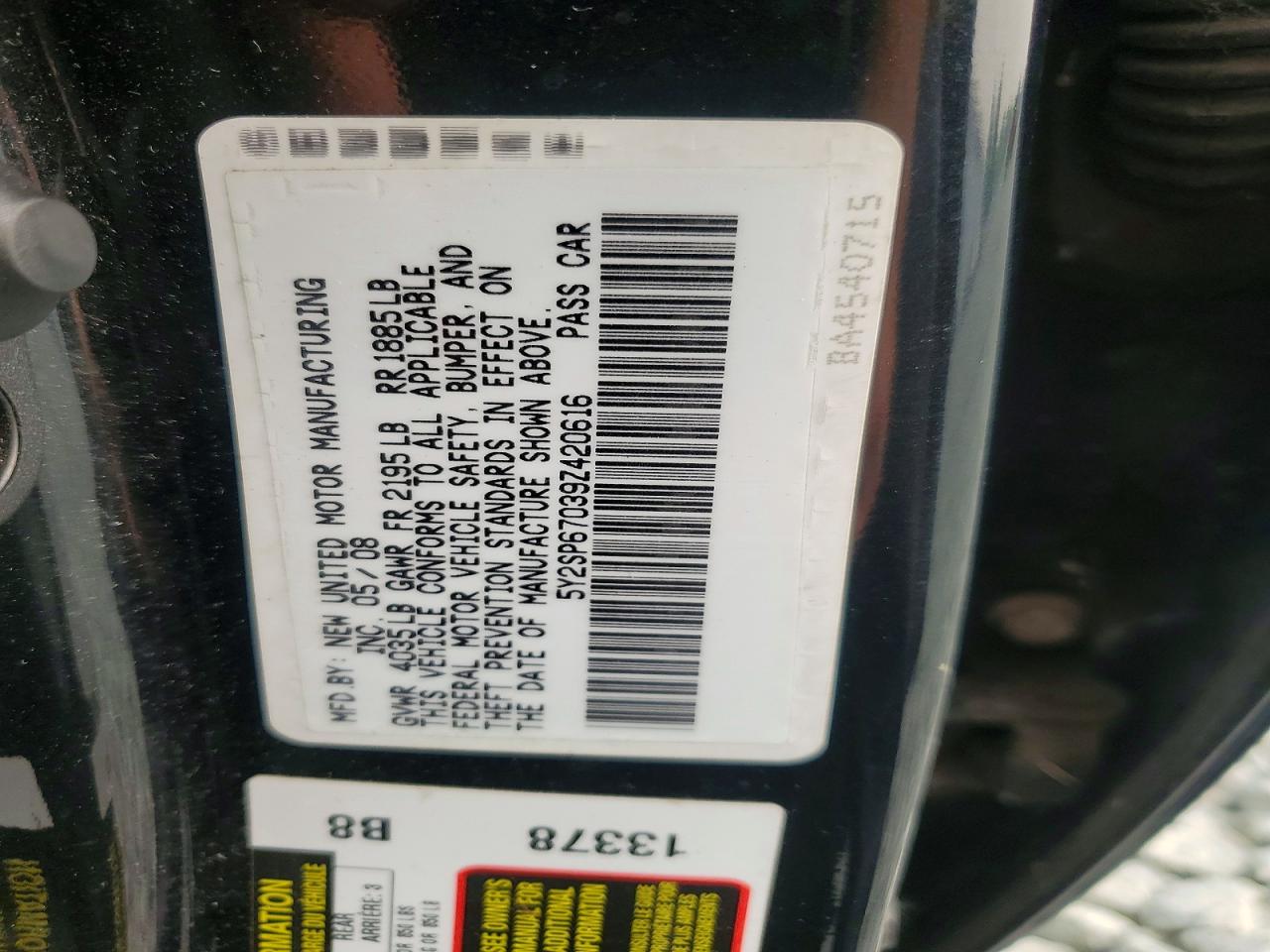 2009 Pontiac Vibe Black vin: 5Y2SP67039Z420616