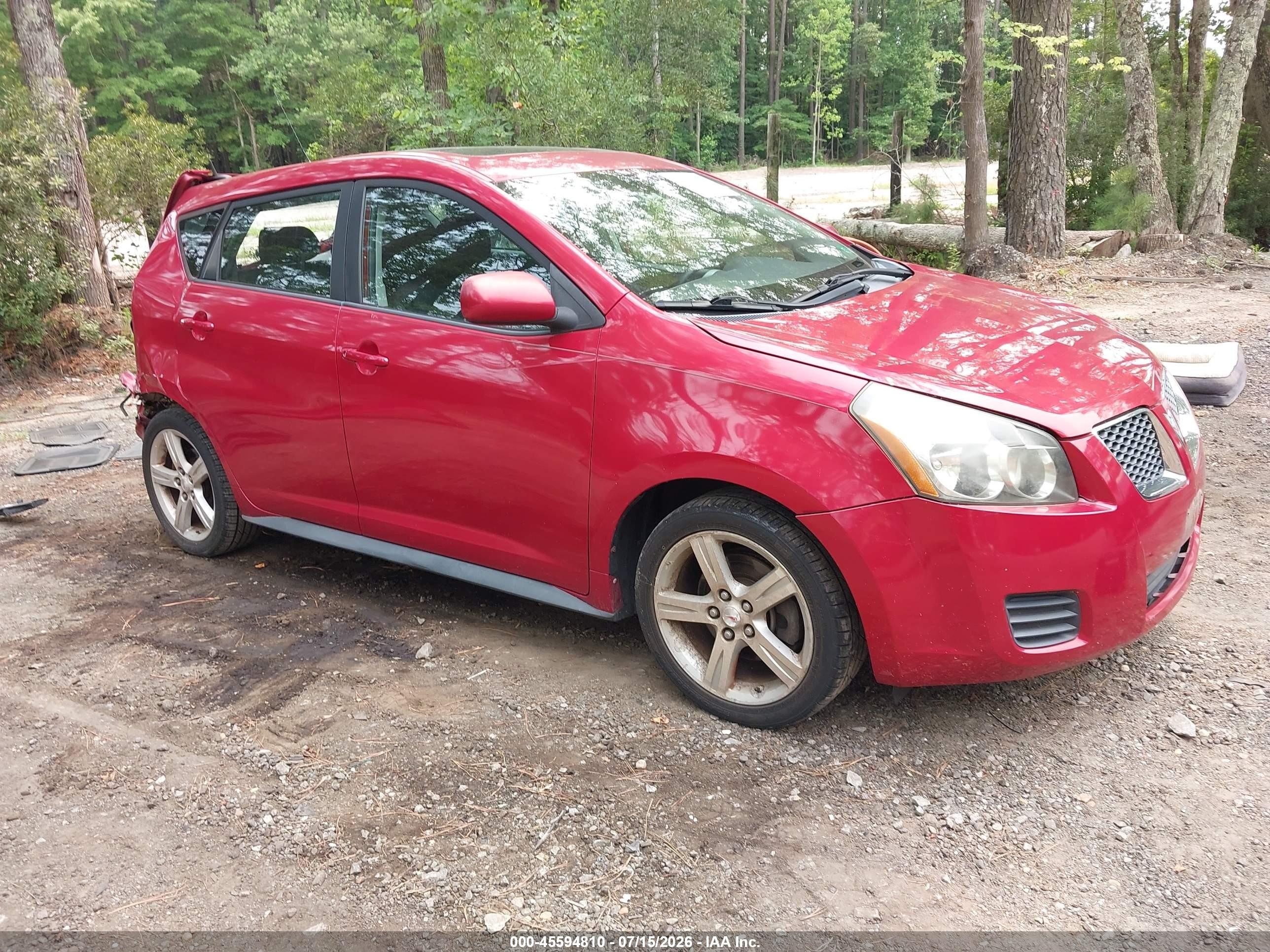 2009 Pontiac Vibe   Red vin: 5Y2SP67079Z417766