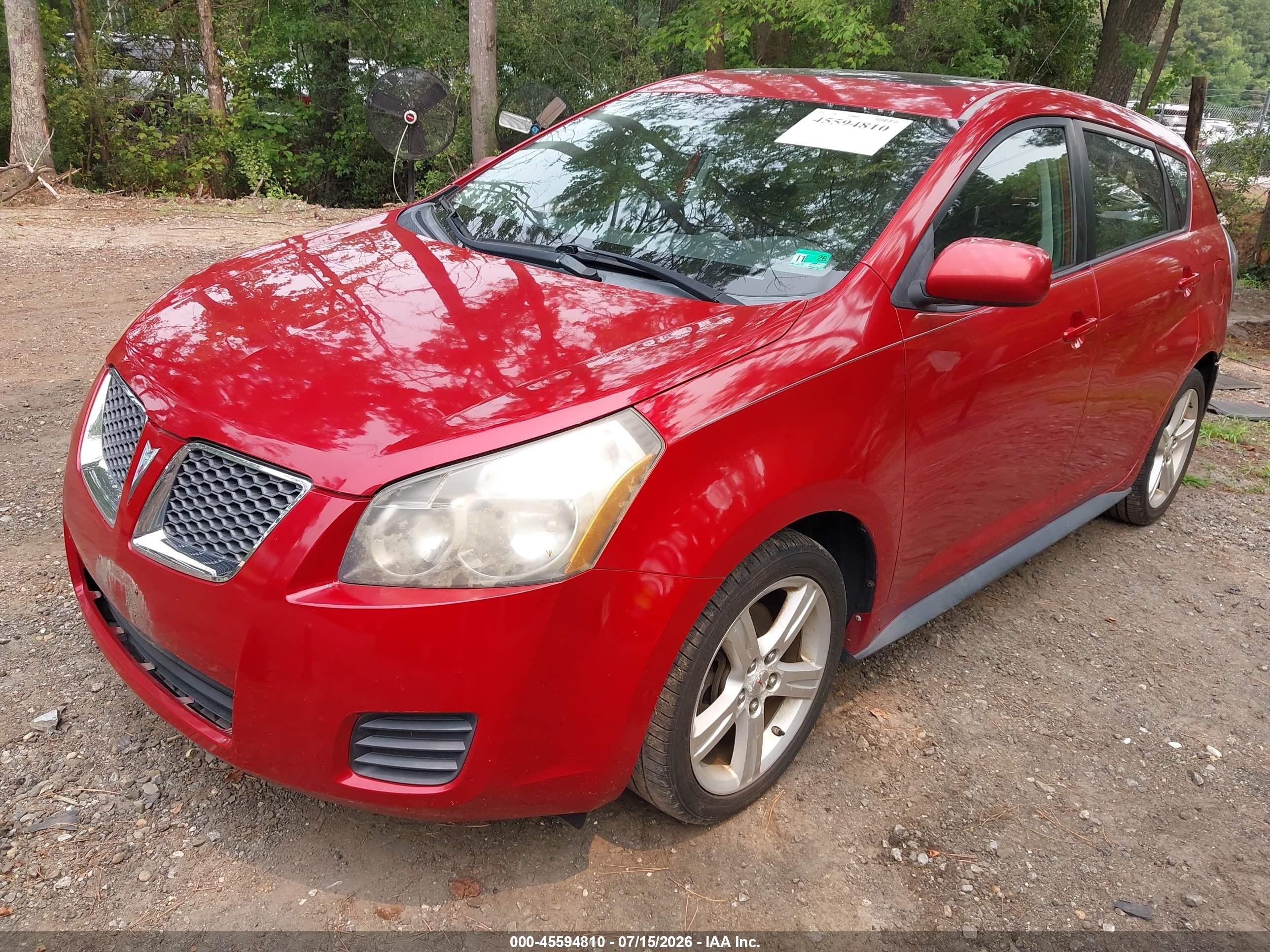 2009 Pontiac Vibe   Red vin: 5Y2SP67079Z417766