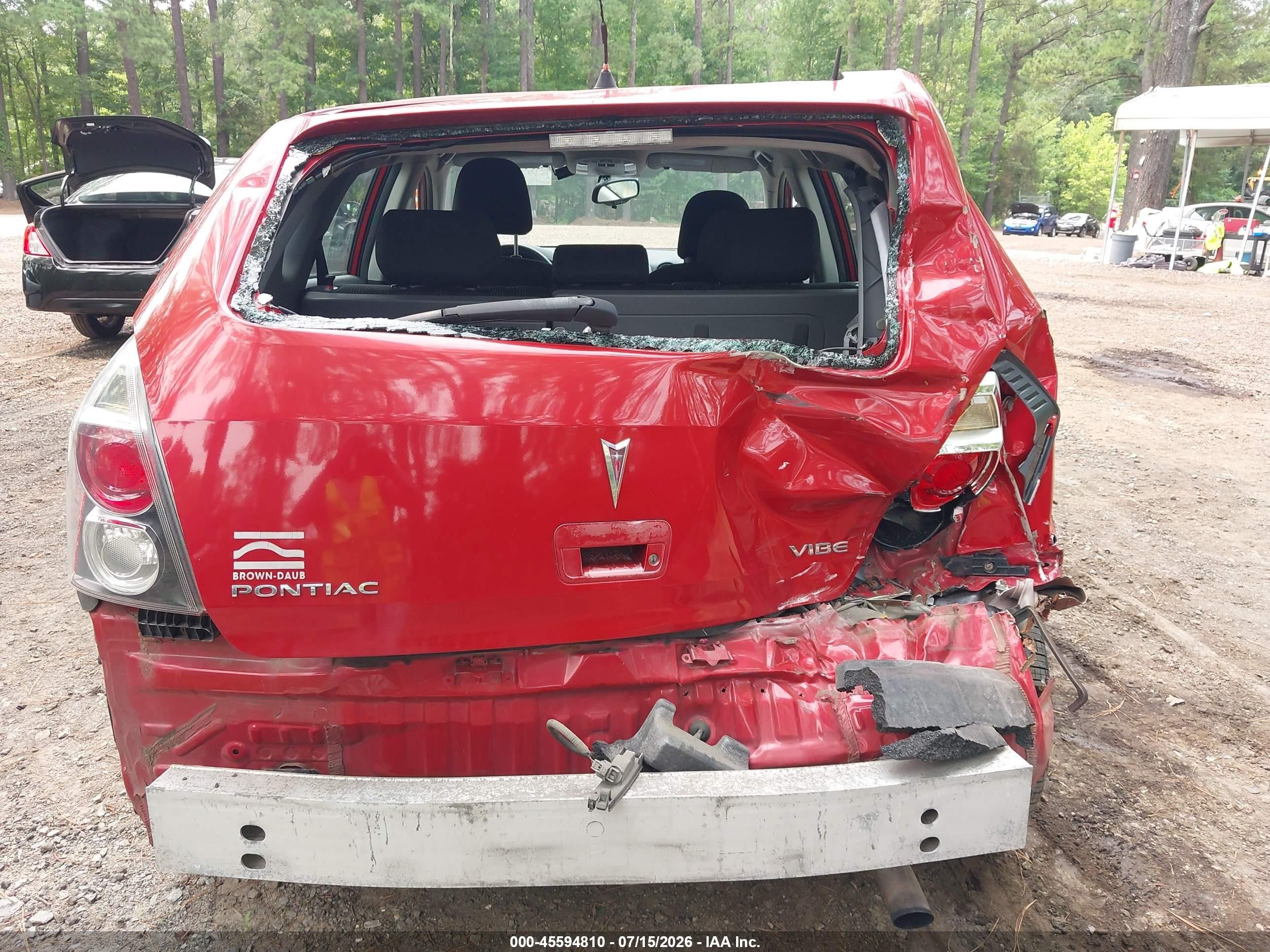 2009 Pontiac Vibe   Red vin: 5Y2SP67079Z417766
