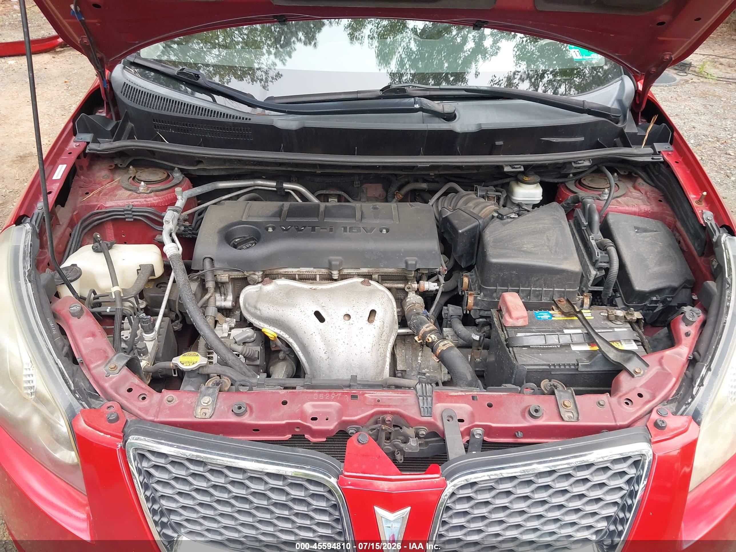 2009 Pontiac Vibe   Red vin: 5Y2SP67079Z417766