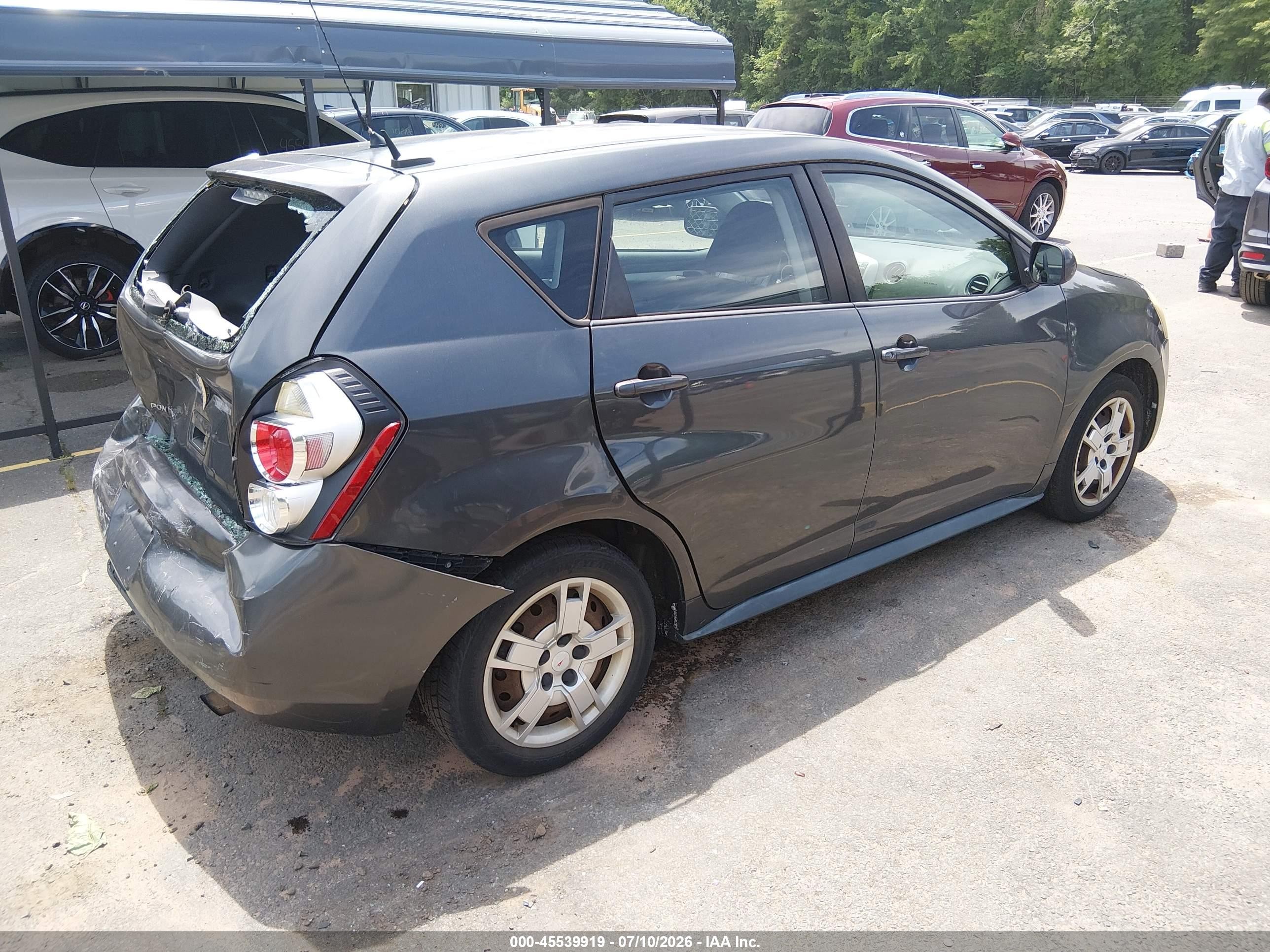 2009 Pontiac Vibe Gray vin: 5Y2SP670X9Z425358