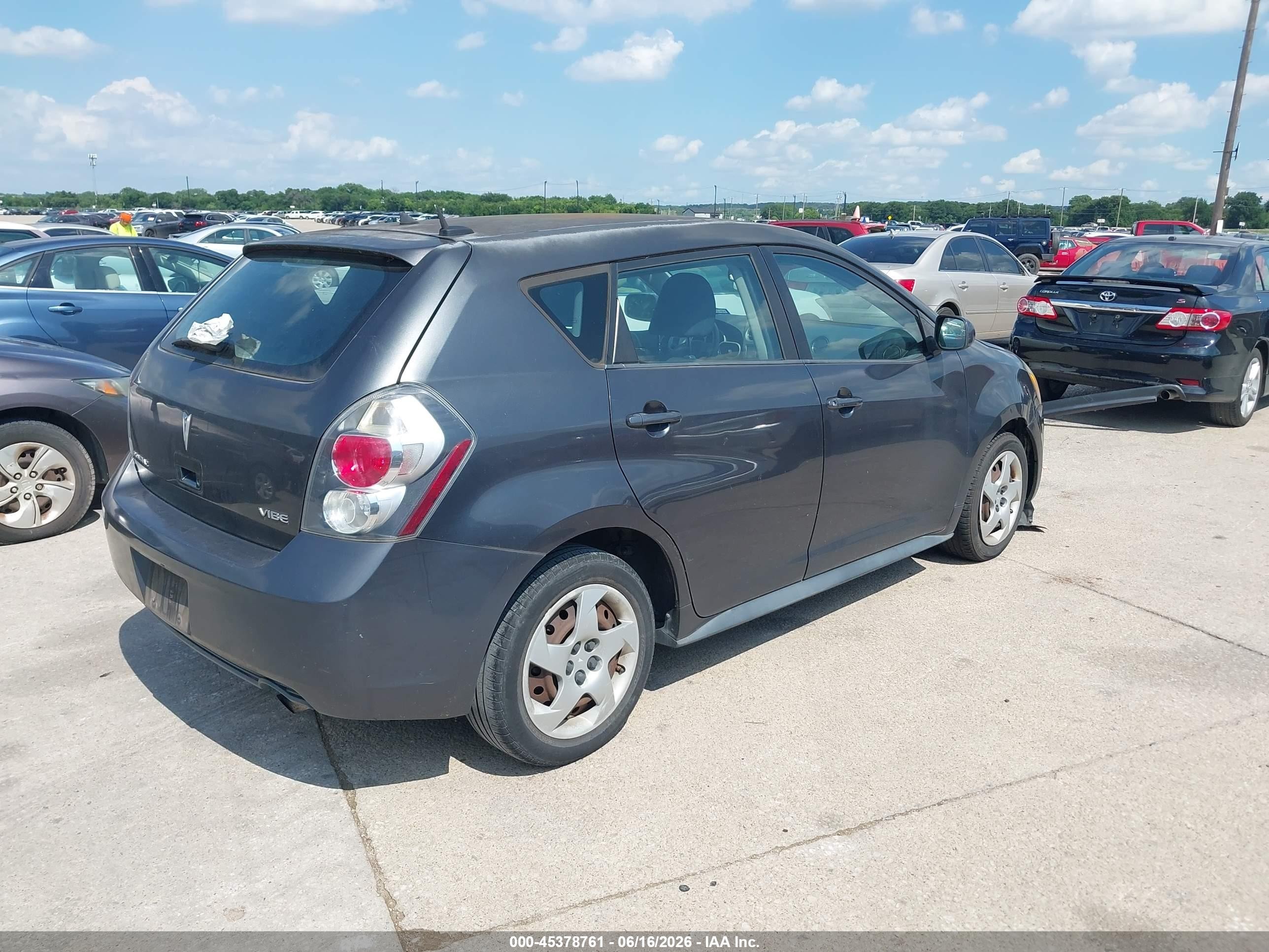 2009 Pontiac Vibe Gray vin: 5Y2SP67889Z435196