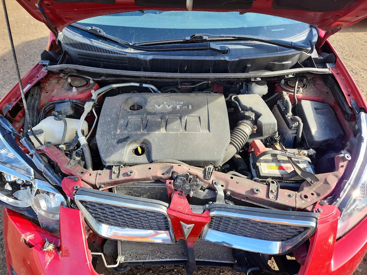 2009 Pontiac Vibe Red vin: 5Y2SP67899Z442450