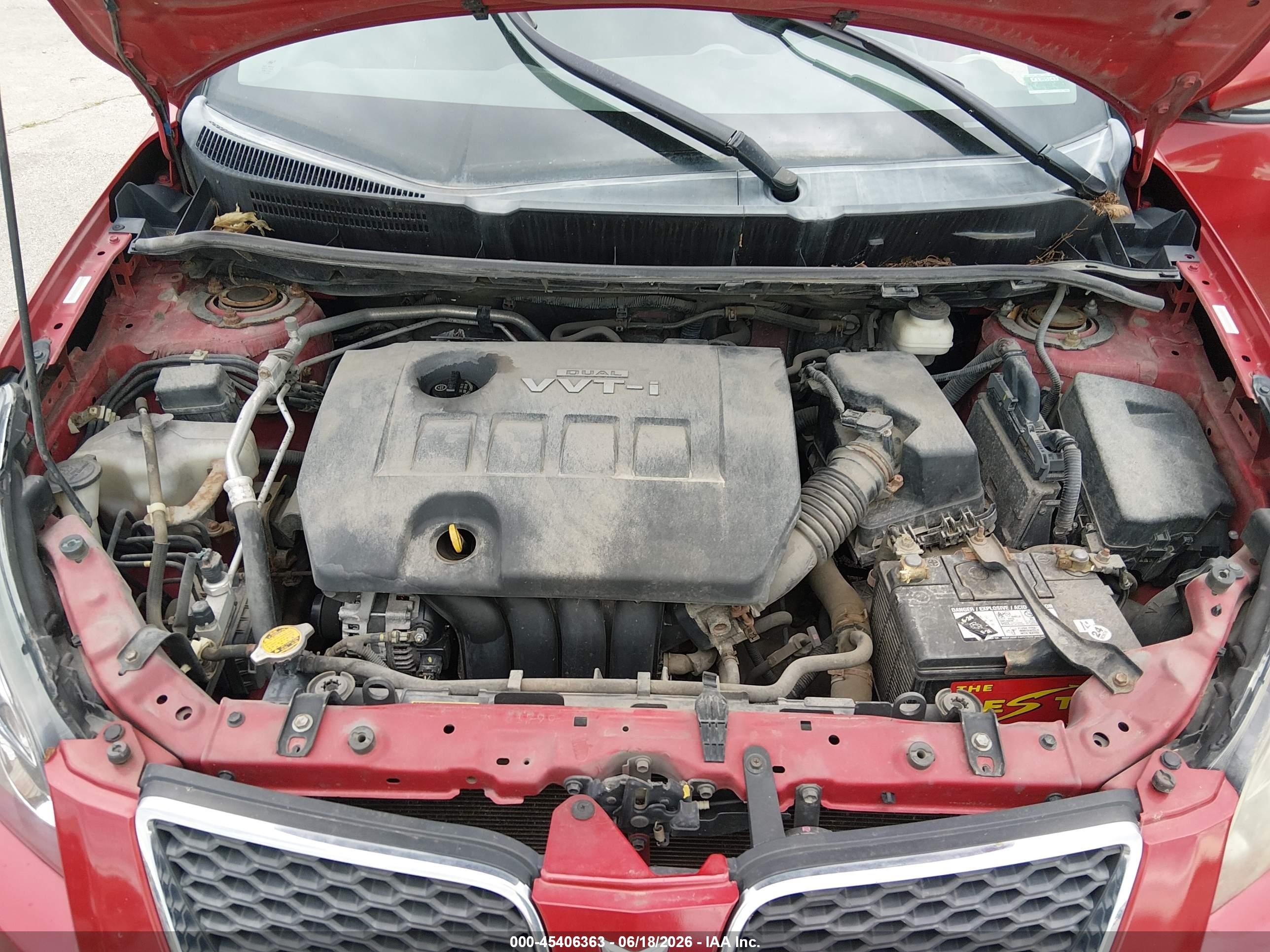 2010 Pontiac Vibe   Red vin: 5Y2SP6E86AZ411924