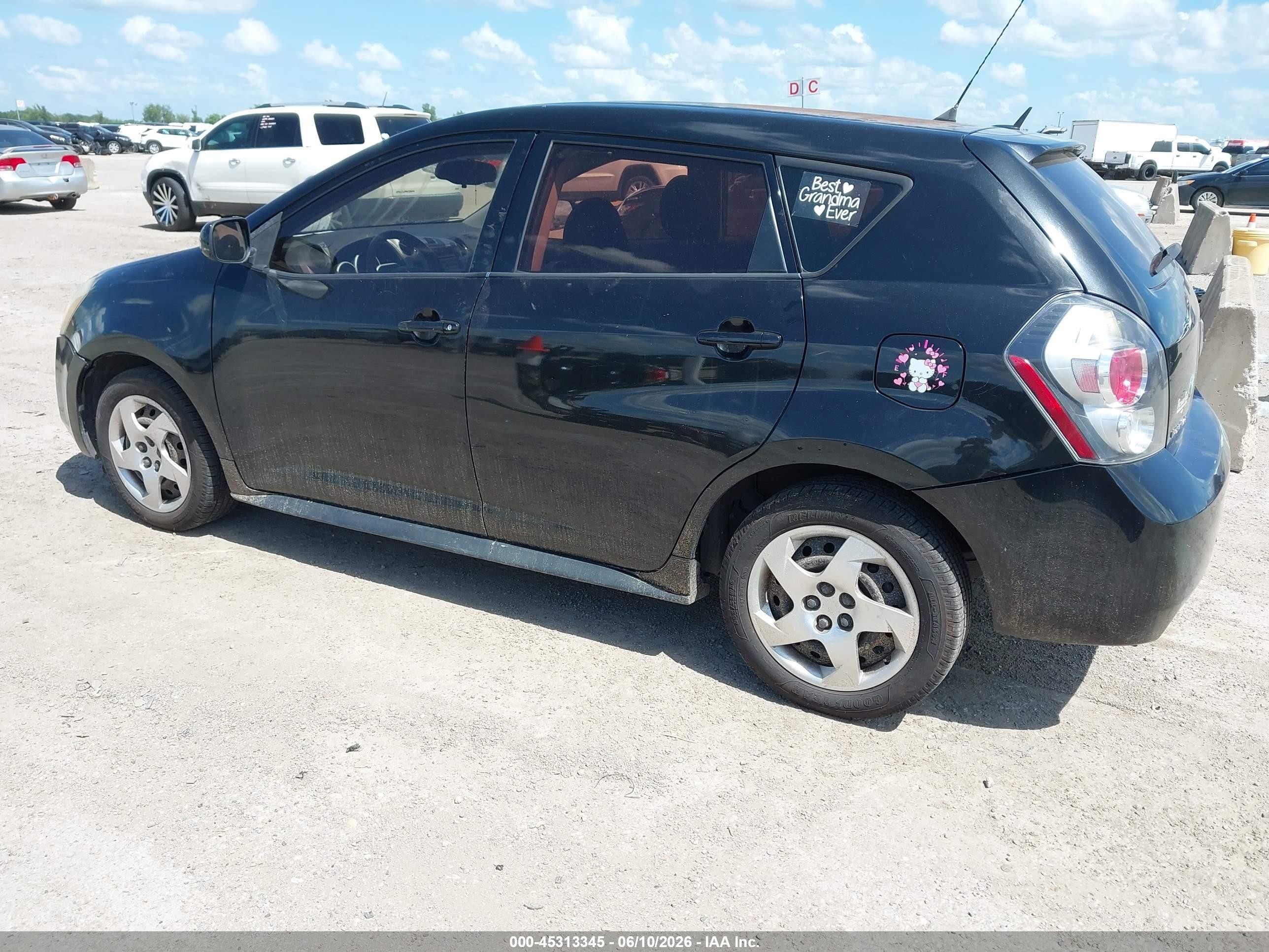2010 Pontiac Vibe Черный vin: 5Y2SP6E87AZ420101