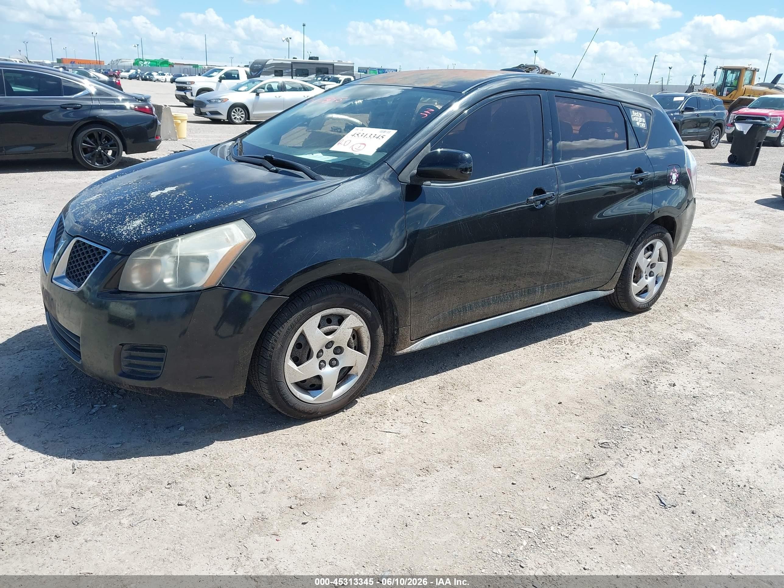 2010 Pontiac Vibe Черный vin: 5Y2SP6E87AZ420101