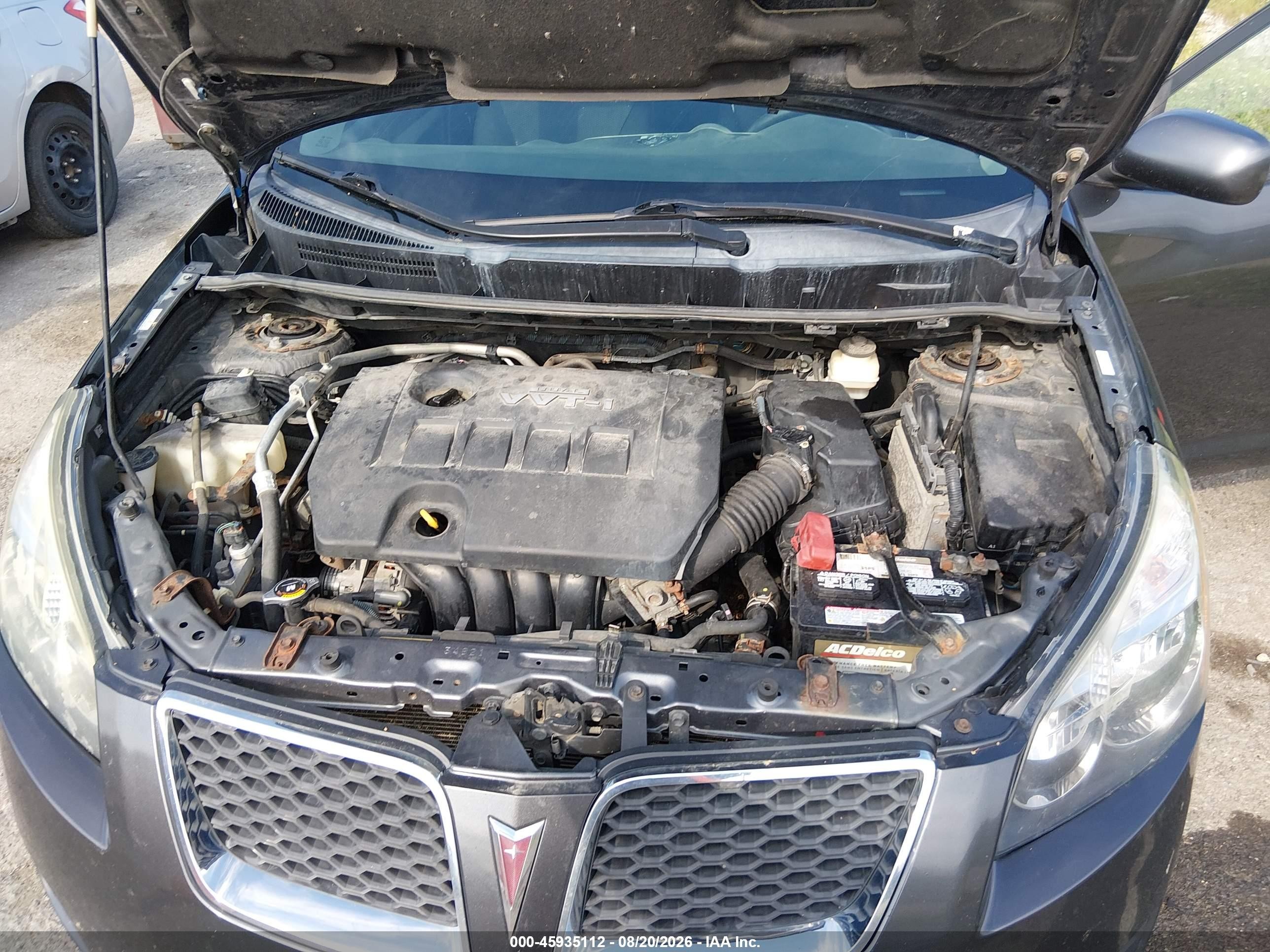 2010 Pontiac Vibe   Серый vin: 5Y2SP6E88AZ402884