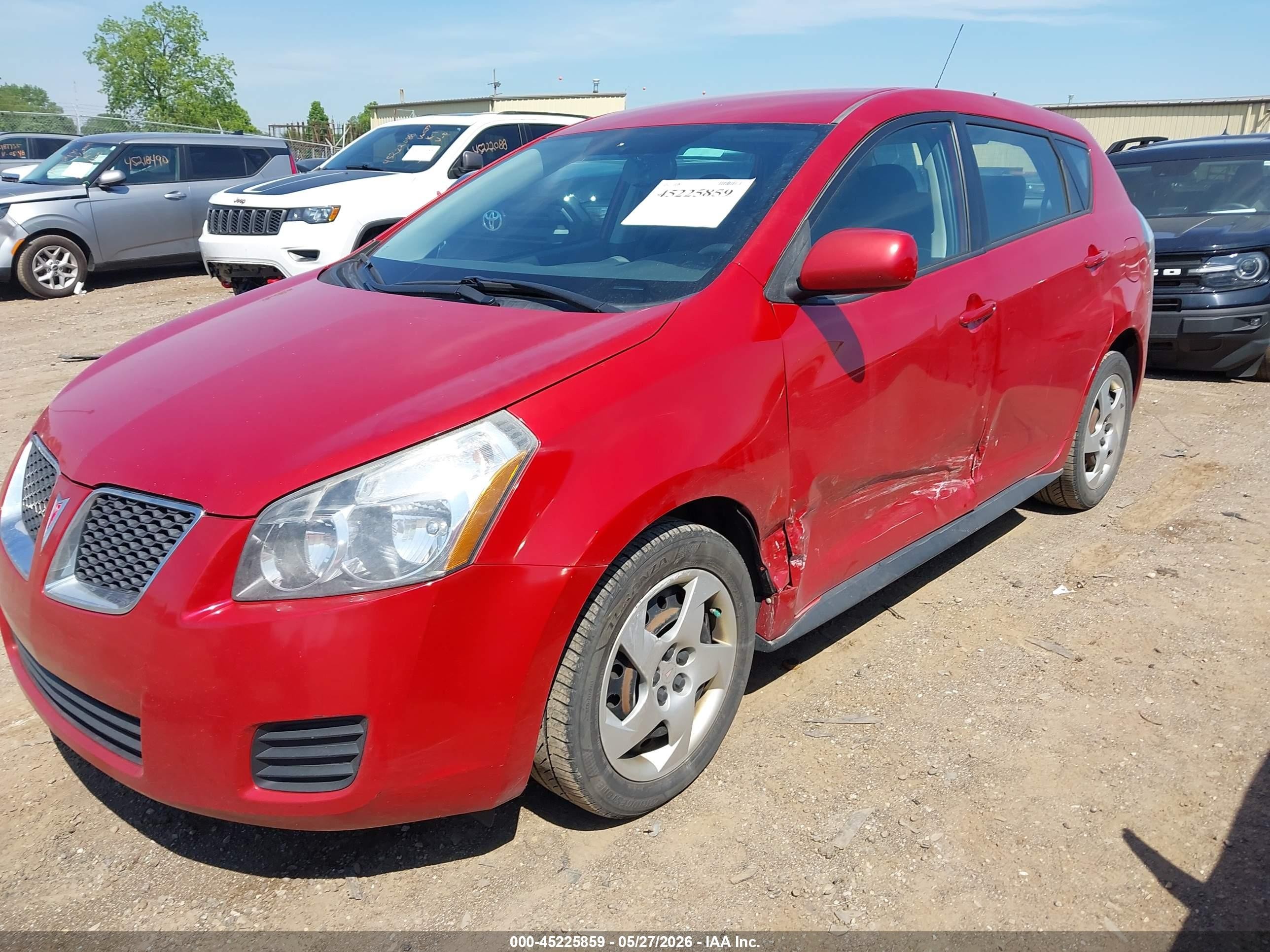 2010 Pontiac Vibe   Red vin: 5Y2SP6E88AZ408054