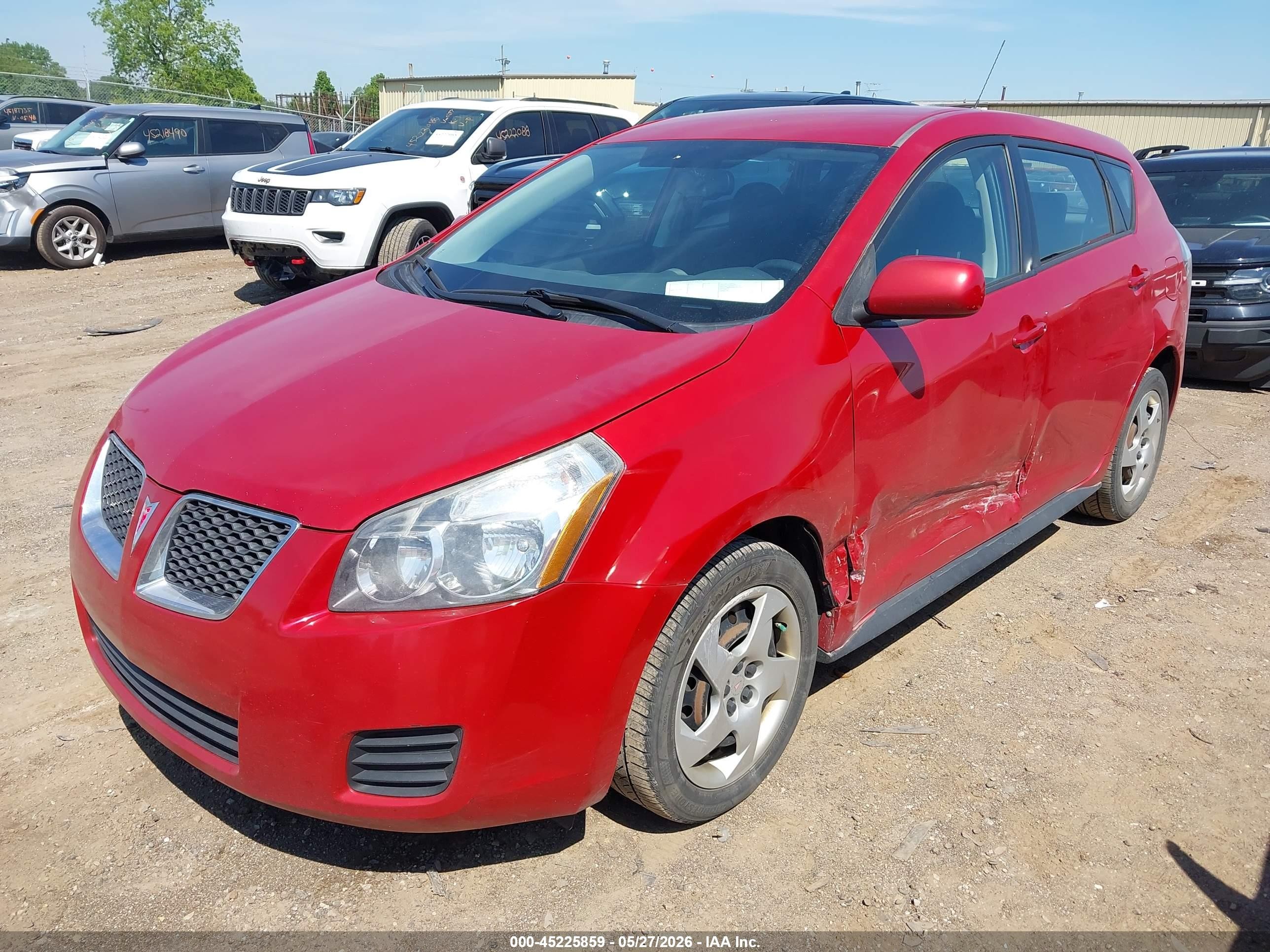 2010 Pontiac Vibe   Red vin: 5Y2SP6E88AZ408054