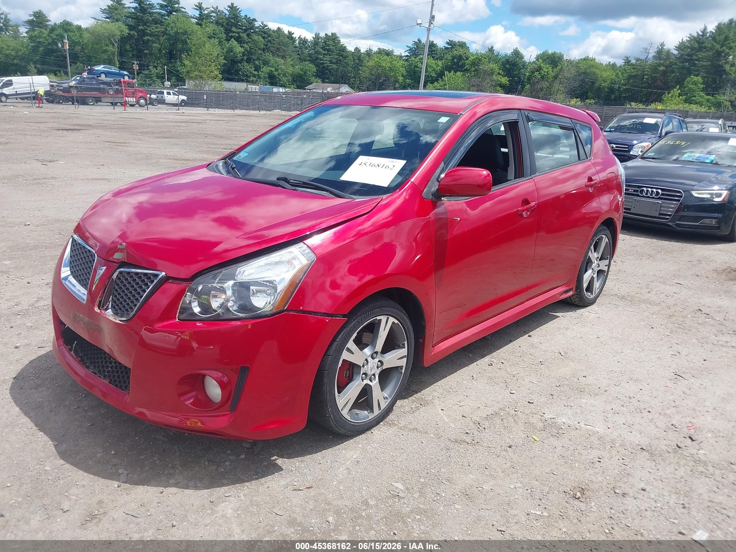 2009 Pontiac Vibe Gt Red vin: 5Y2SR67009Z409048