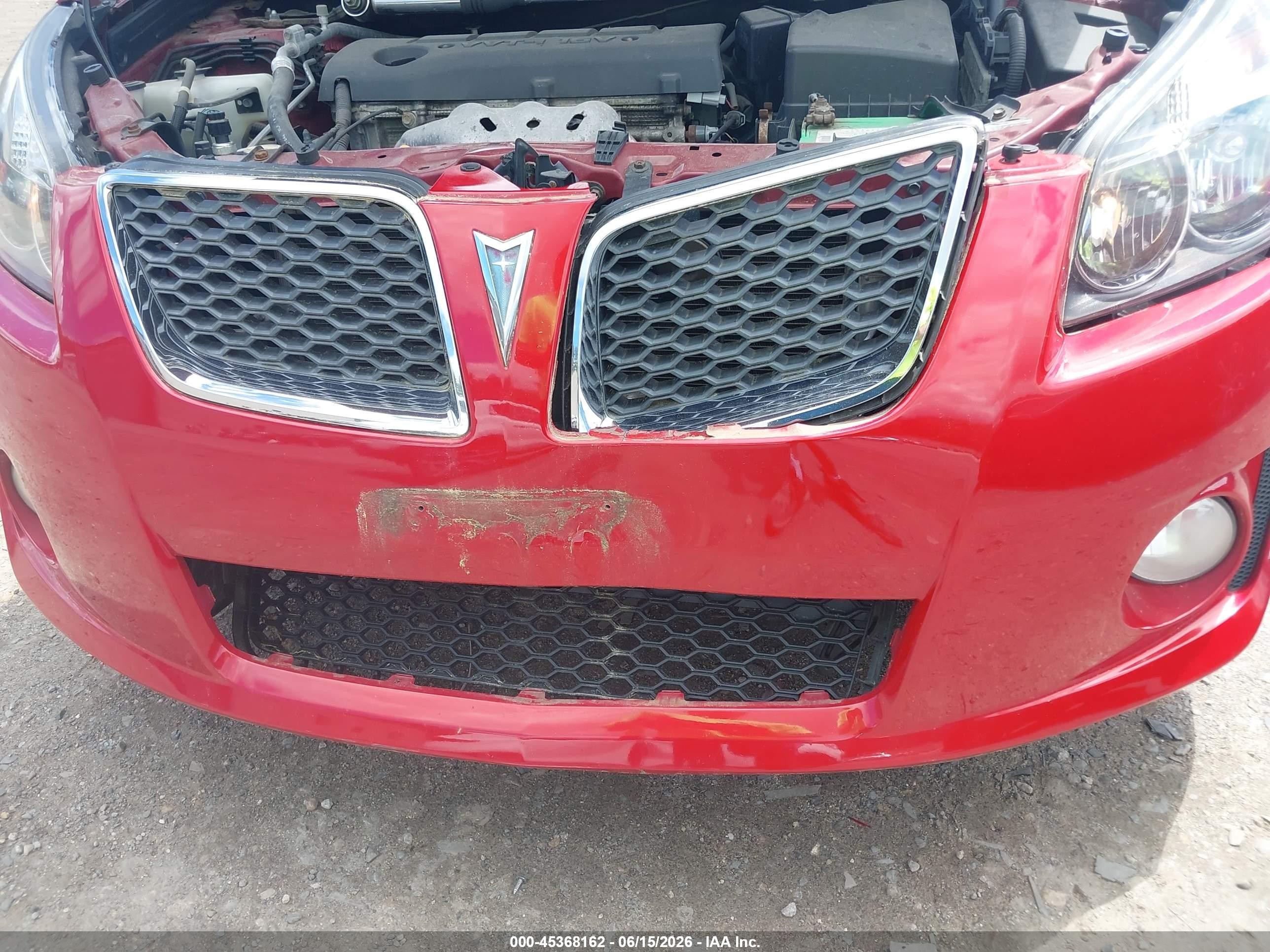 2009 Pontiac Vibe Gt Red vin: 5Y2SR67009Z409048