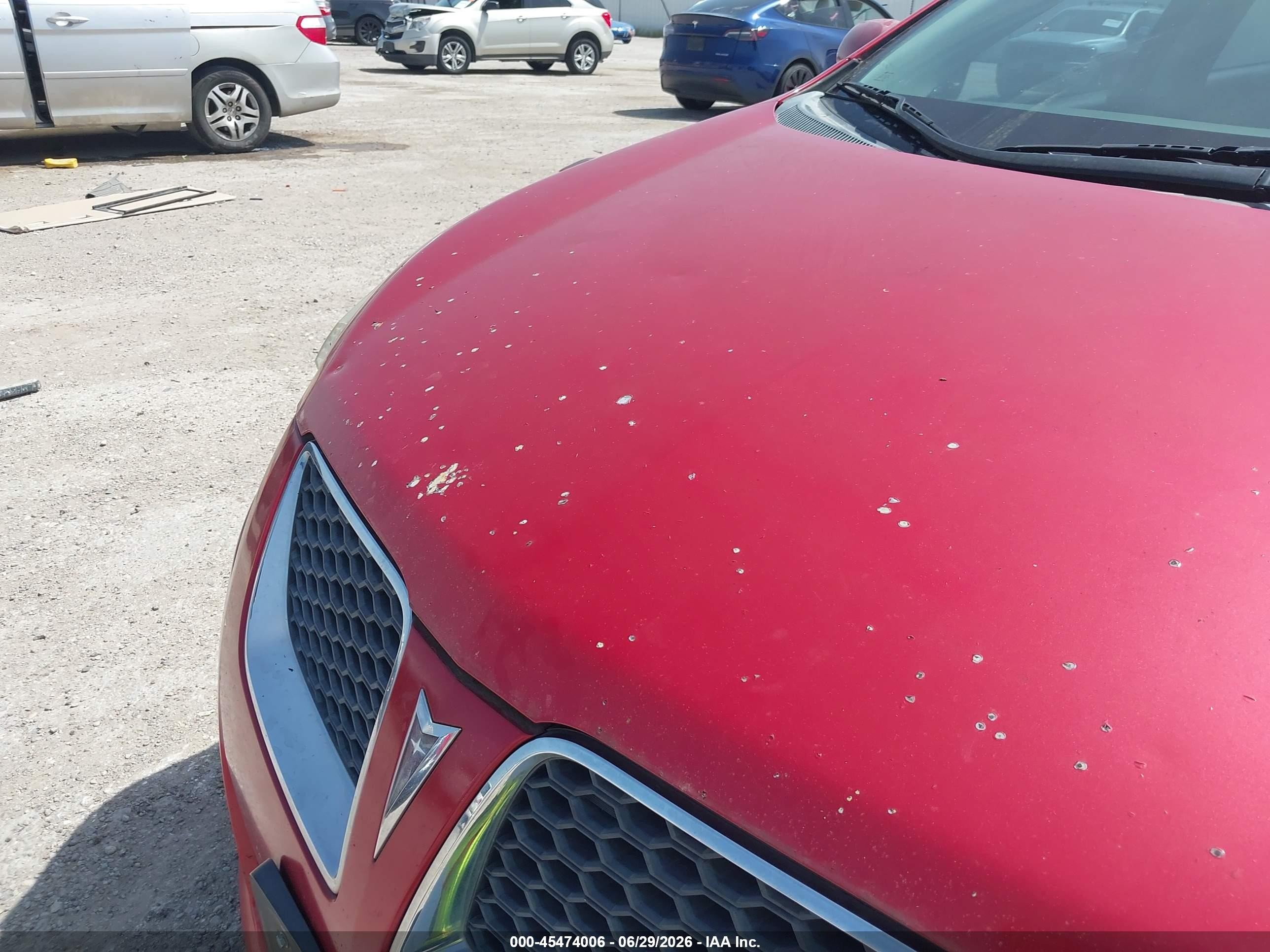 2009 Pontiac Vibe Gt Red vin: 5Y2SR67009Z442812