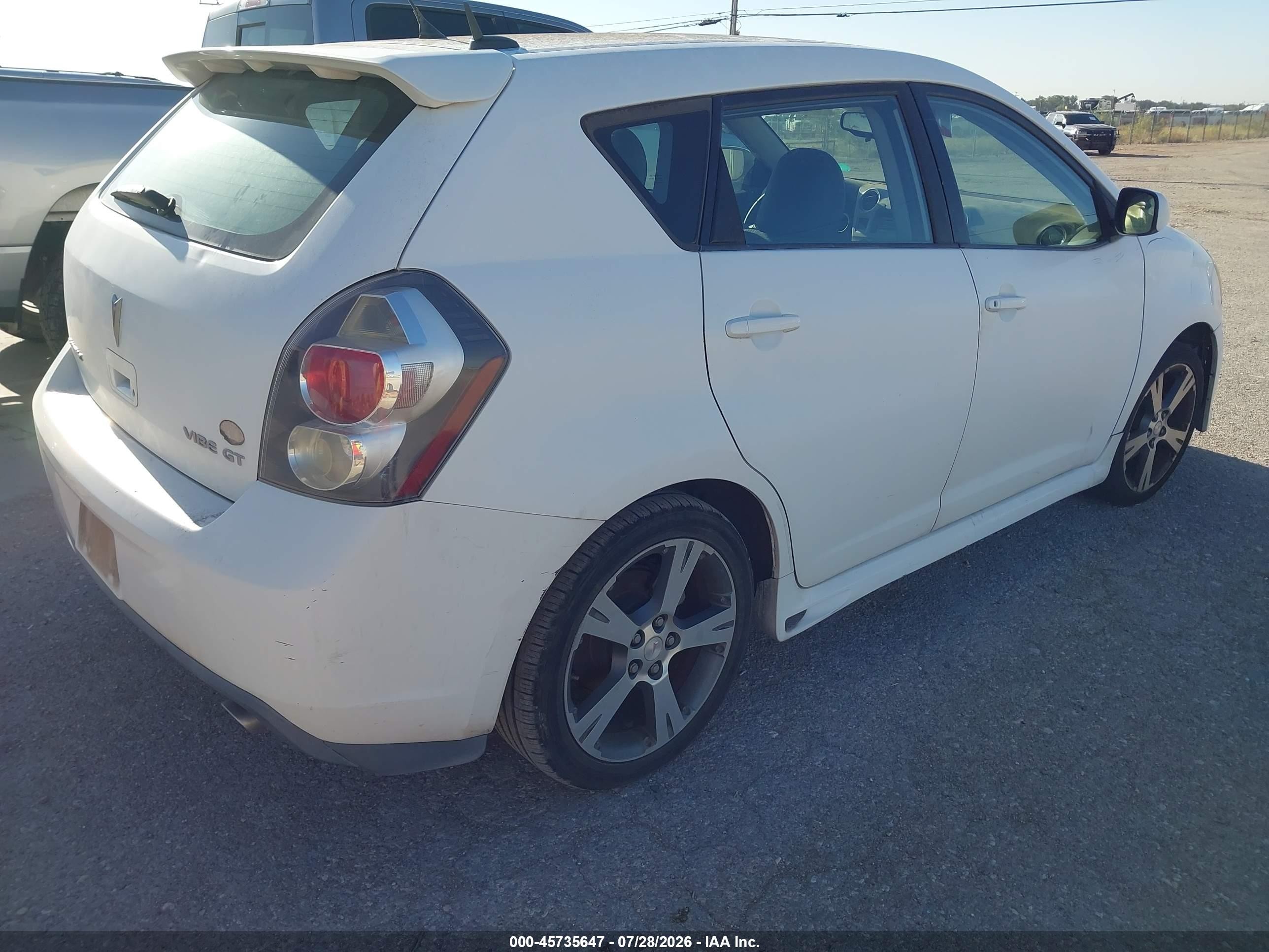 2009 Pontiac Vibe Gt White vin: 5Y2SR67019Z461191