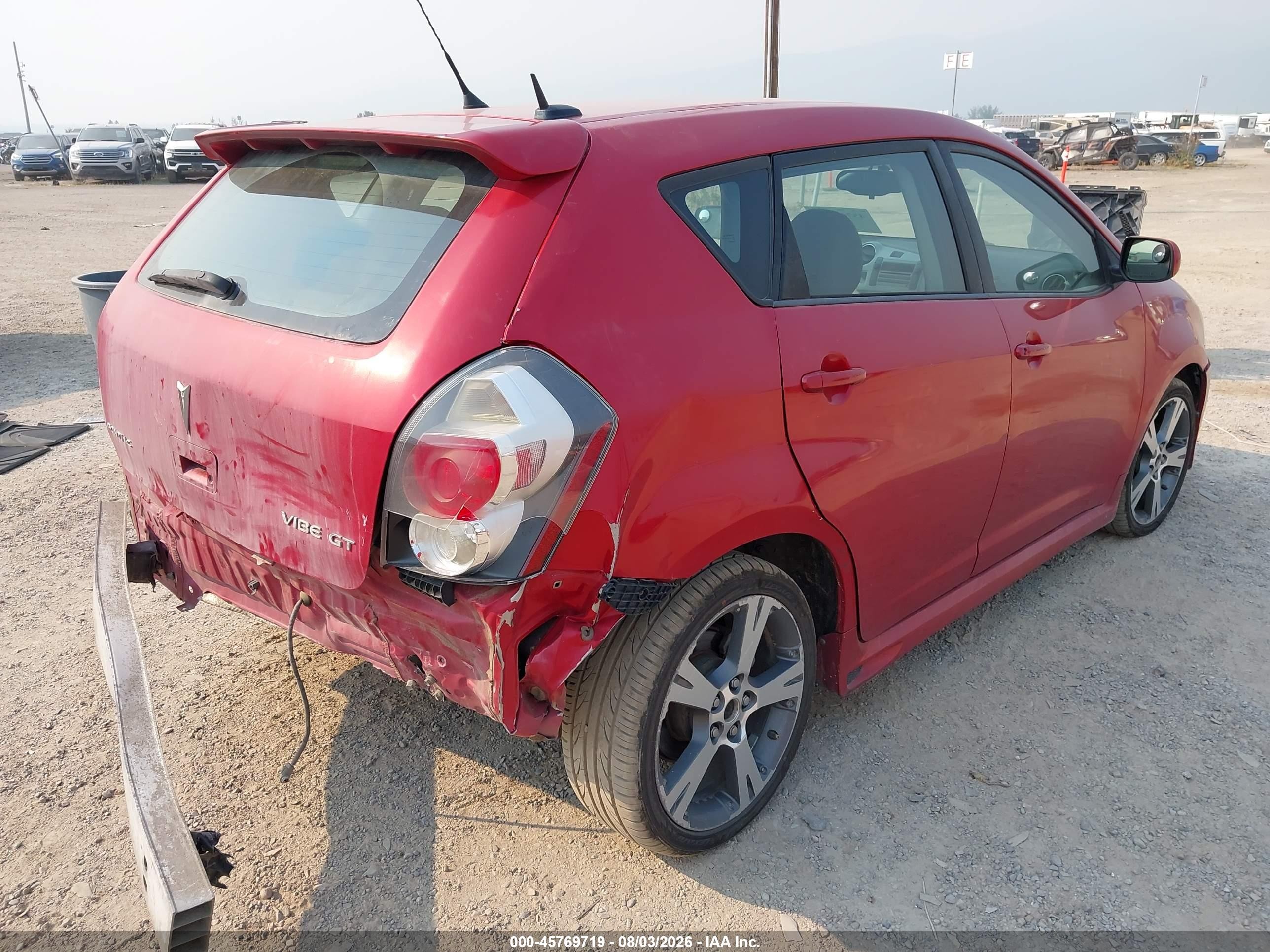 2009 Pontiac Vibe Gt Red vin: 5Y2SR67049Z462495