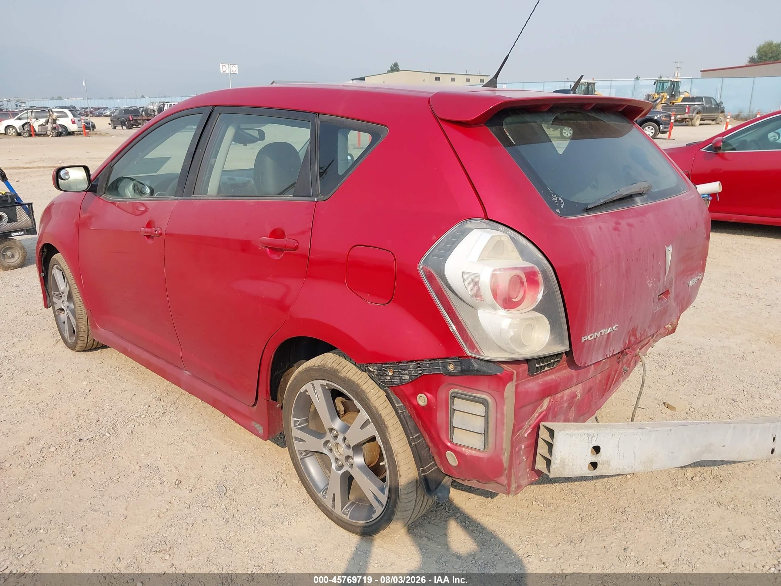 2009 Pontiac Vibe Gt Red vin: 5Y2SR67049Z462495