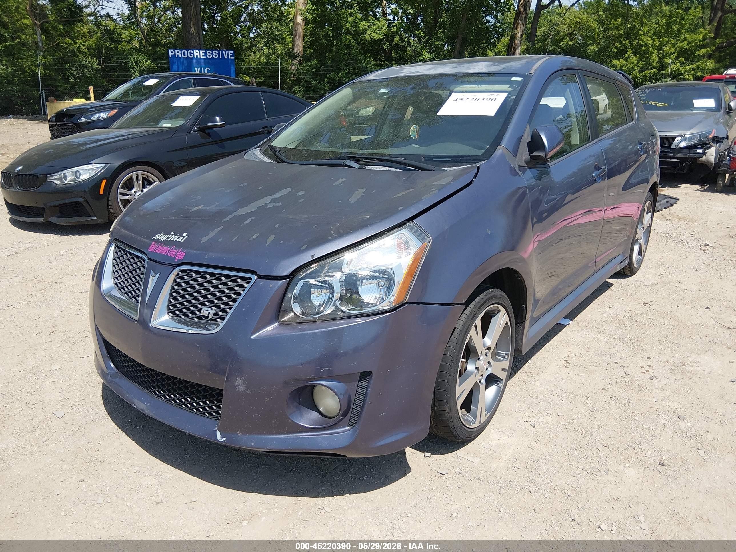 2009 Pontiac Vibe Gt Light Blue vin: 5Y2SR67079Z454276