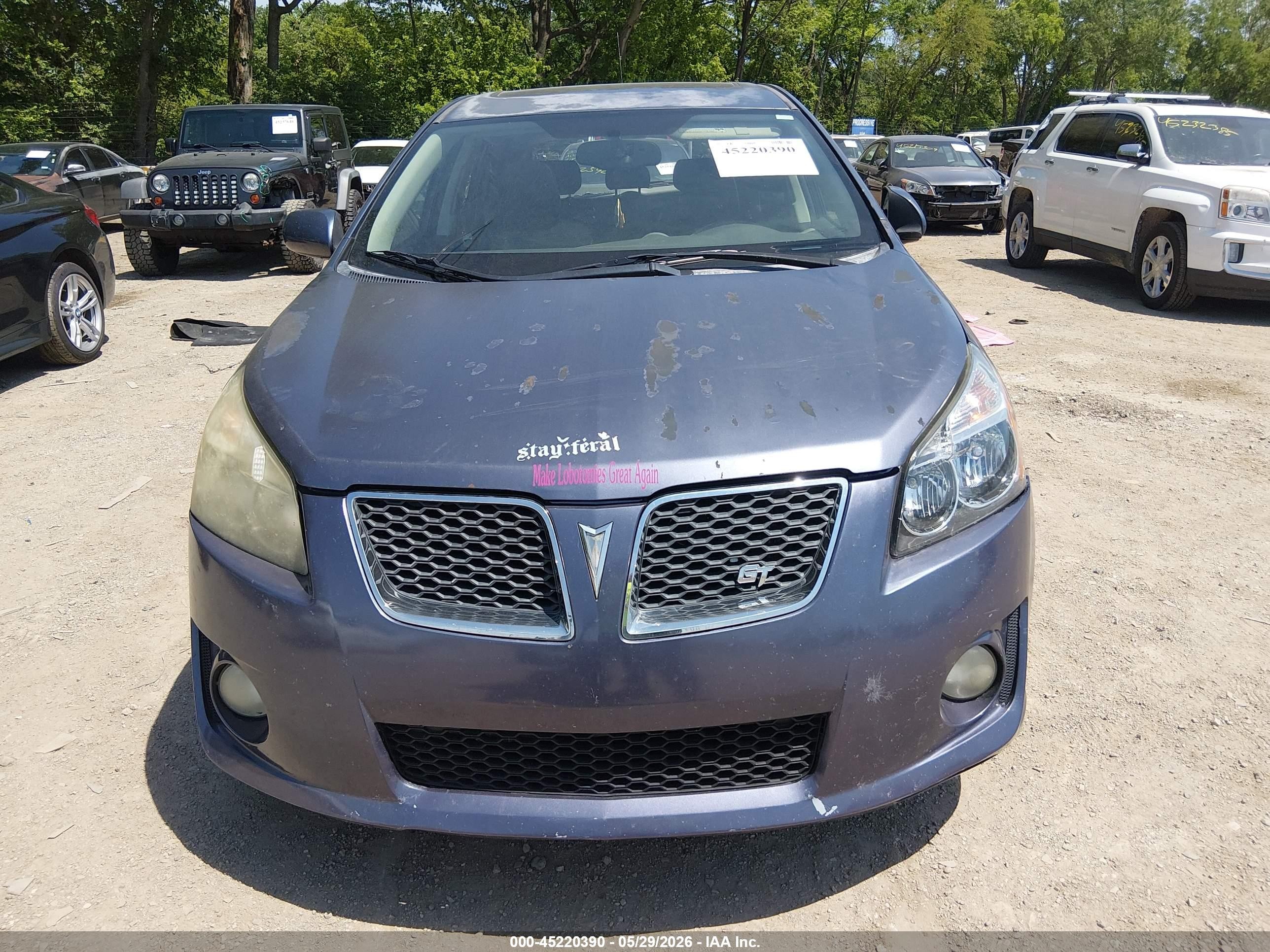 2009 Pontiac Vibe Gt Light Blue vin: 5Y2SR67079Z454276